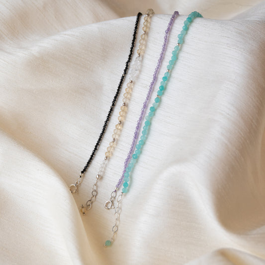 Alexandra Temple, Black Spinel Silver Bracelet