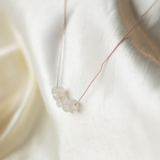 Kathryn Rebecca, Gemstones on Silk Cord Necklace