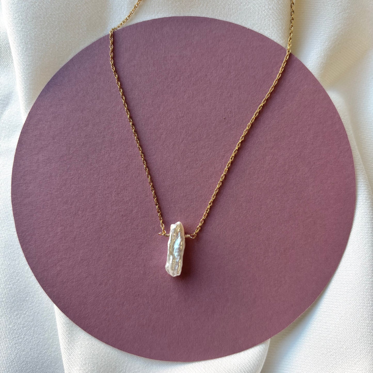 Hailey Jane, Twisted Rope Chain with Pearl Necklace