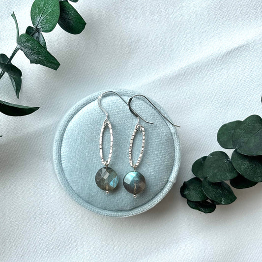 Brenda Wong, Marquise Loop Labradorite Earrings