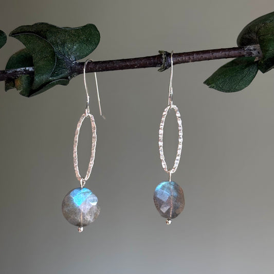 Brenda Wong, Marquise Loop Labradorite Earrings