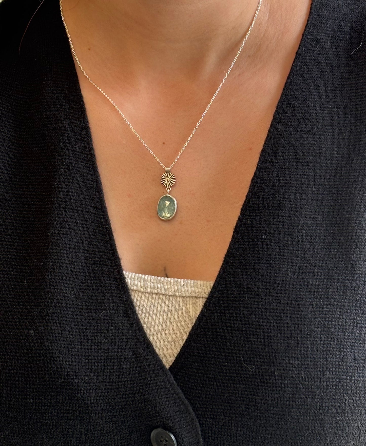 Andrea Mueller, Ray of Light Necklace with Aquamarine