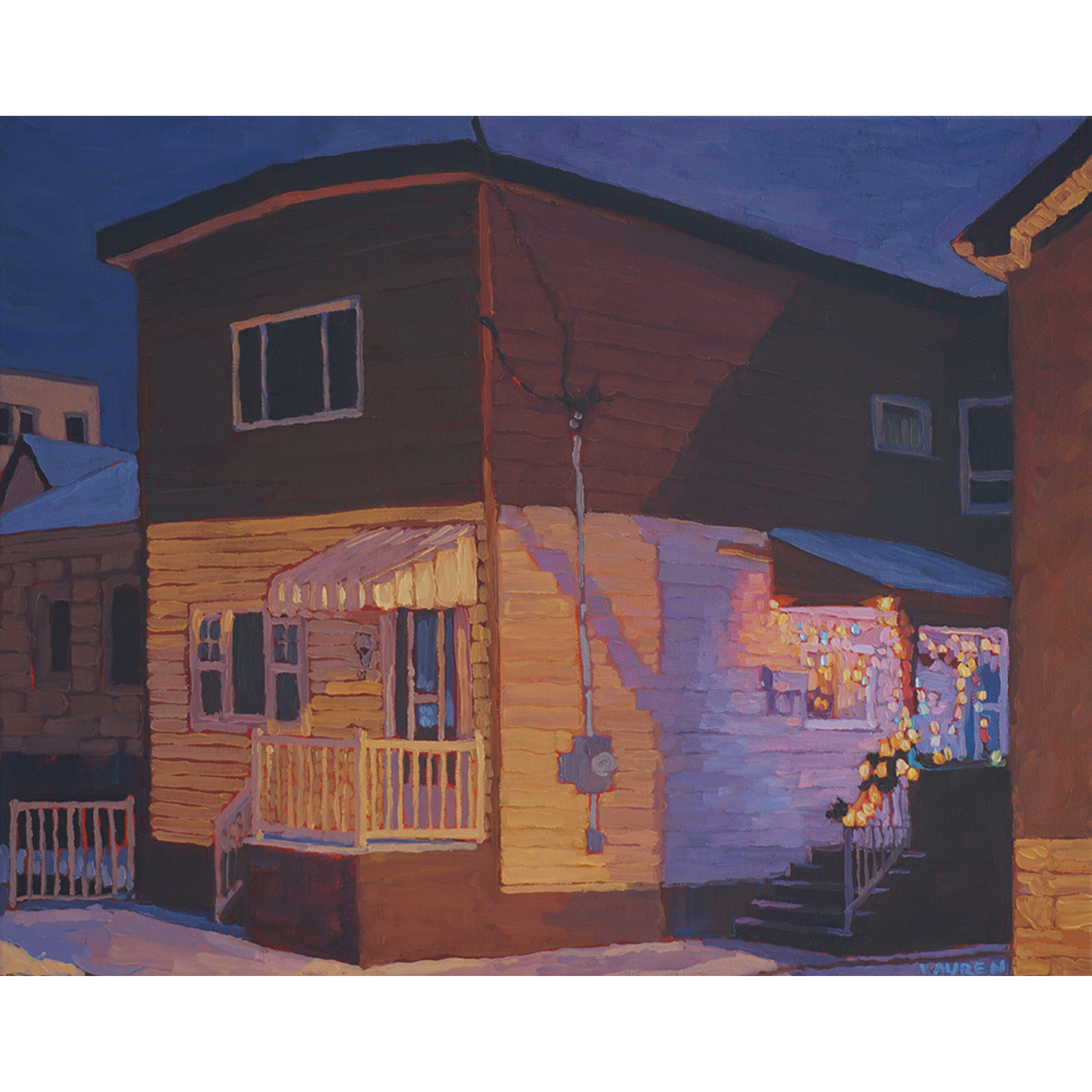 Lauren Mercer-Smail, A Small Town at Night-2
