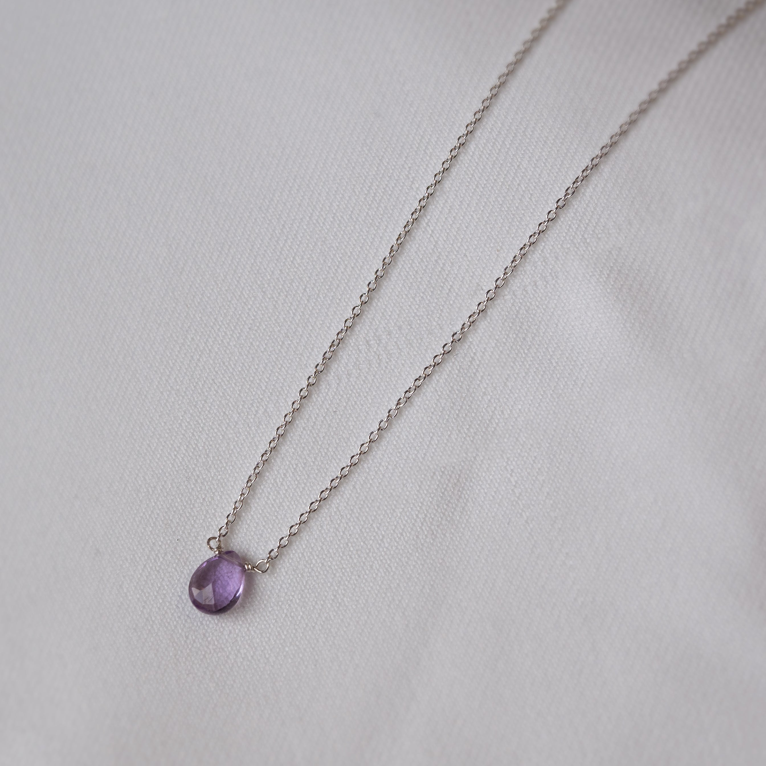 Kathryn Rebecca, Amethyst Pear Necklace