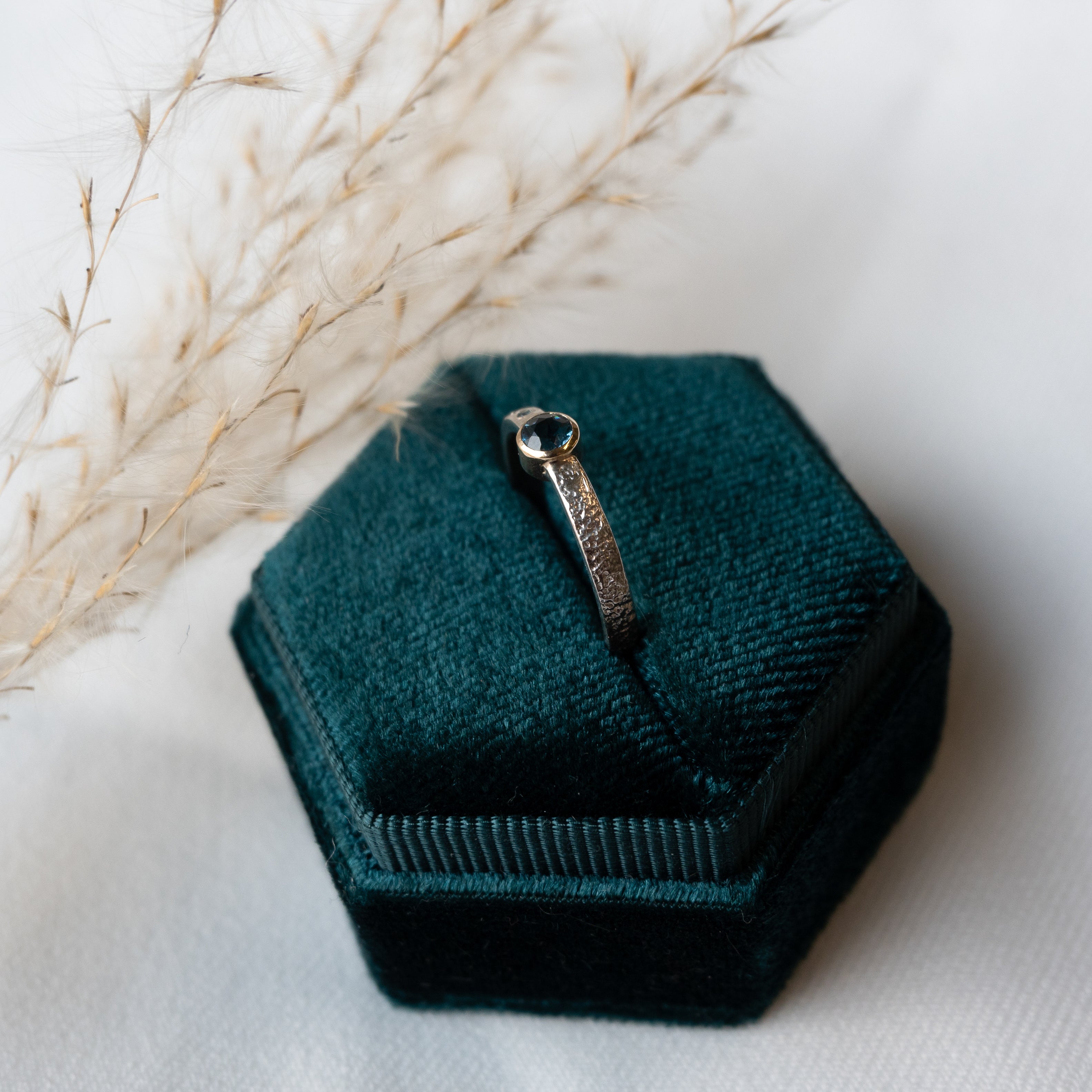 Kathryn Rebecca, Organic Blue Topaz Sand Ring