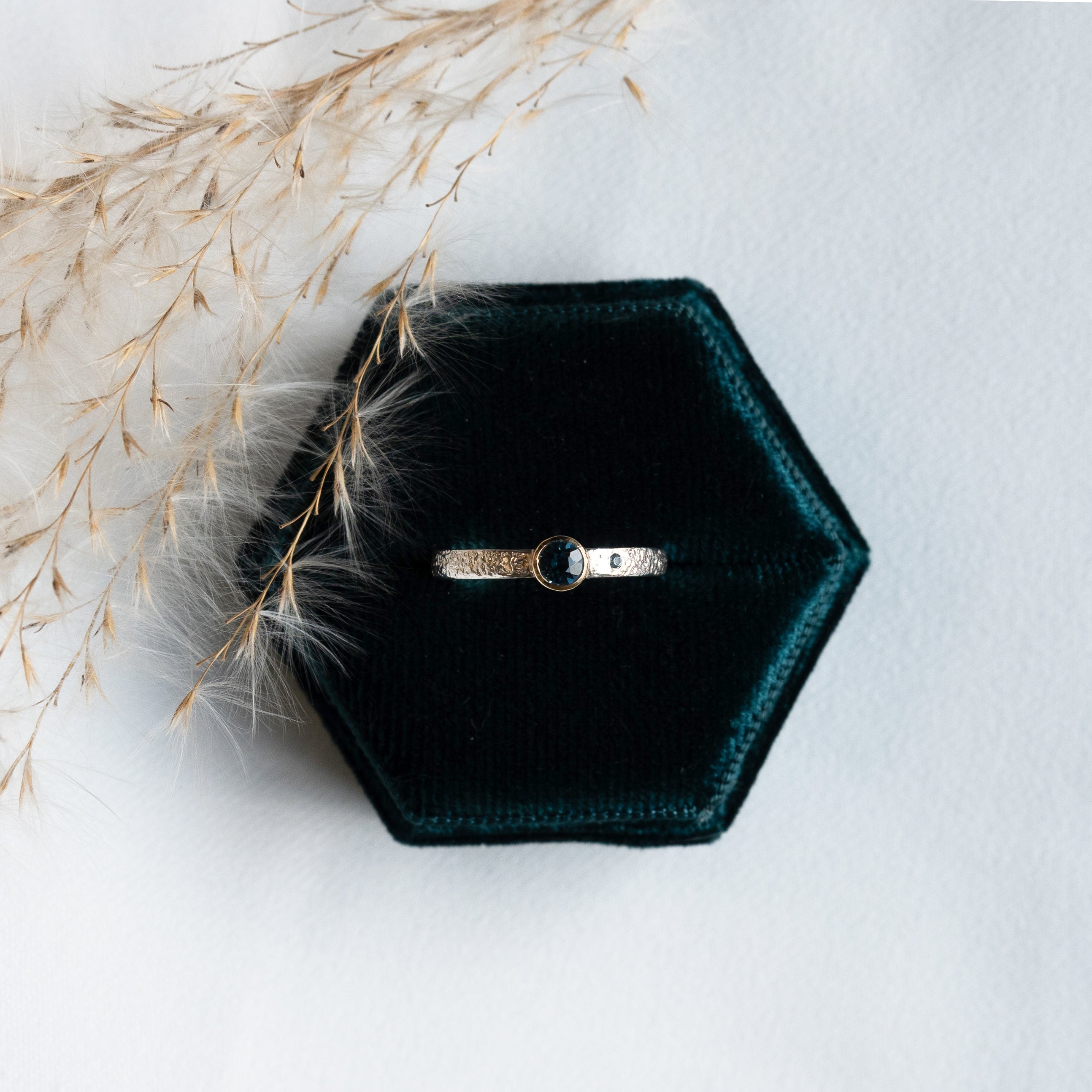 Kathryn Rebecca, Organic Blue Topaz Sand Ring