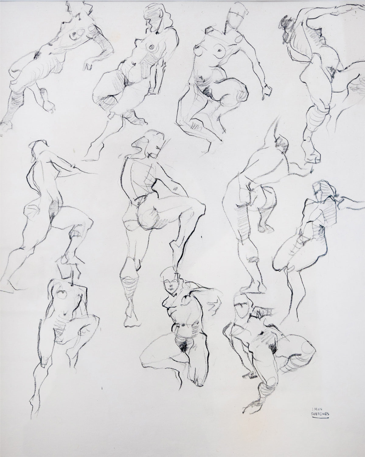 Gerald Trottier, 1 min sketches of female figures