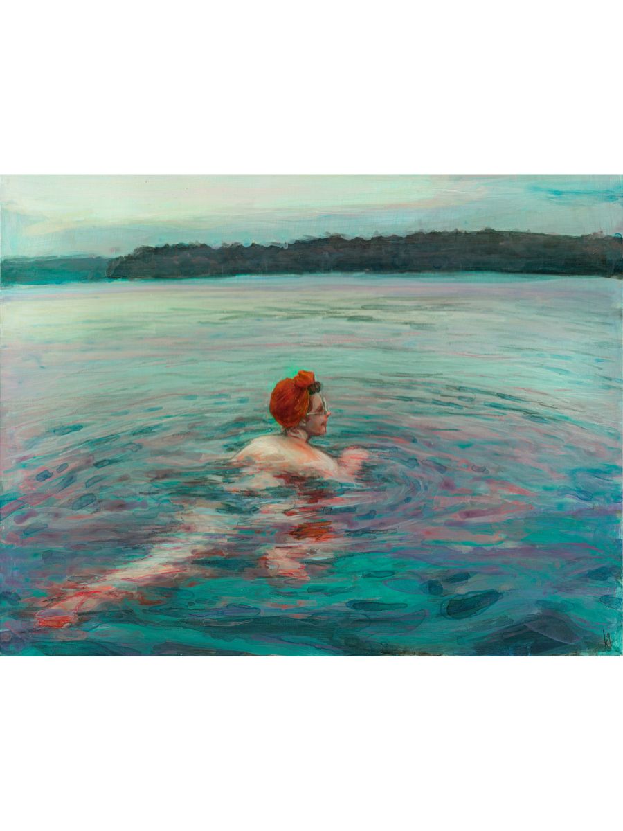 ACQUIRED | Kelly Grace, Study for "The Country Lake"-3
