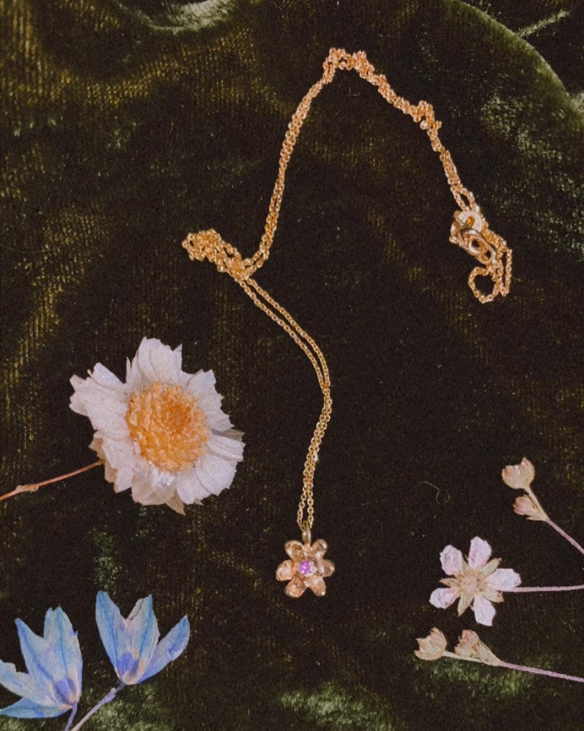 RYHN, Gold Wildflower Necklace-4
