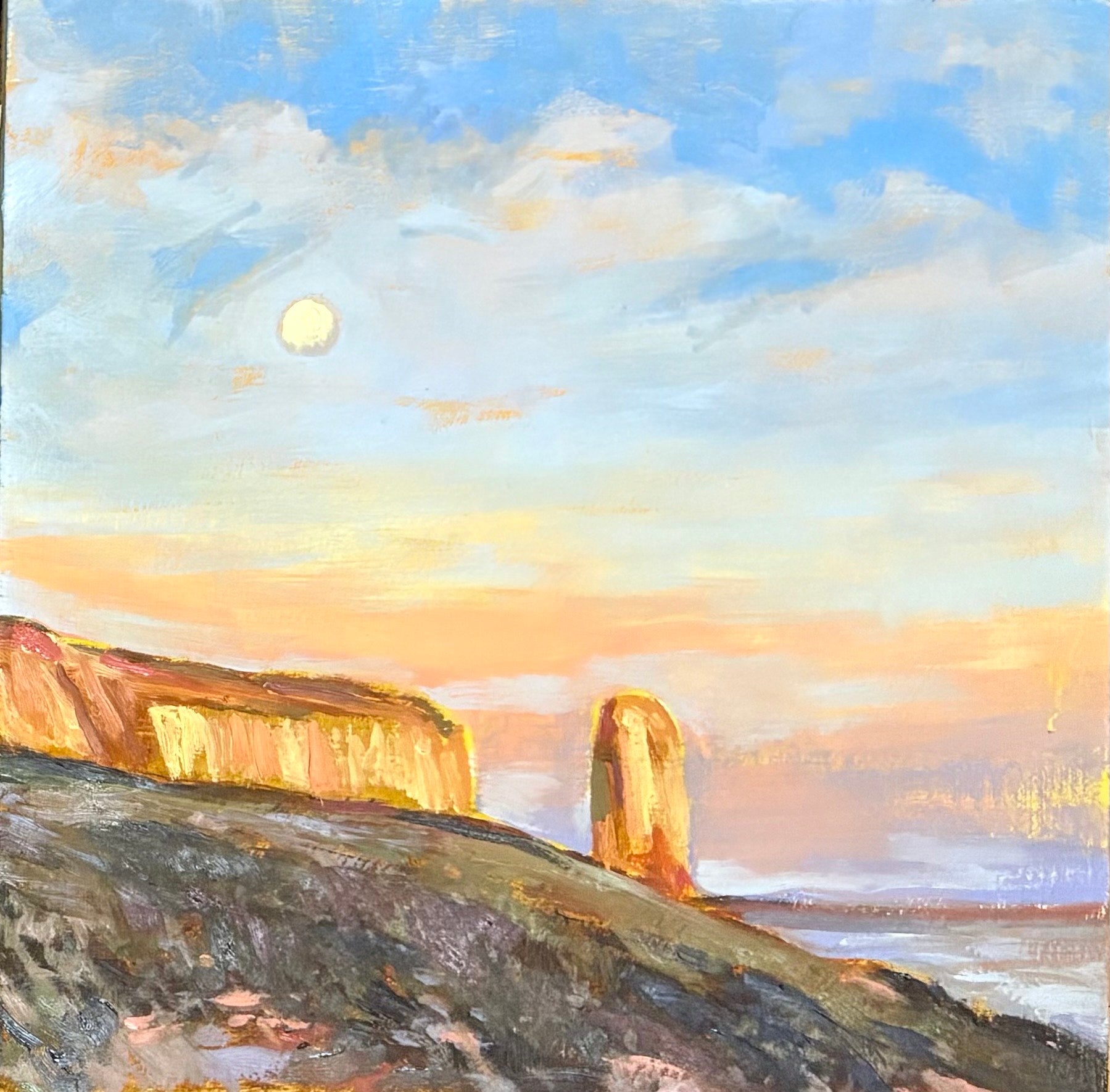 Brandon McVittie, AMBER LIGHT TO THE SEA (Triptych)-4