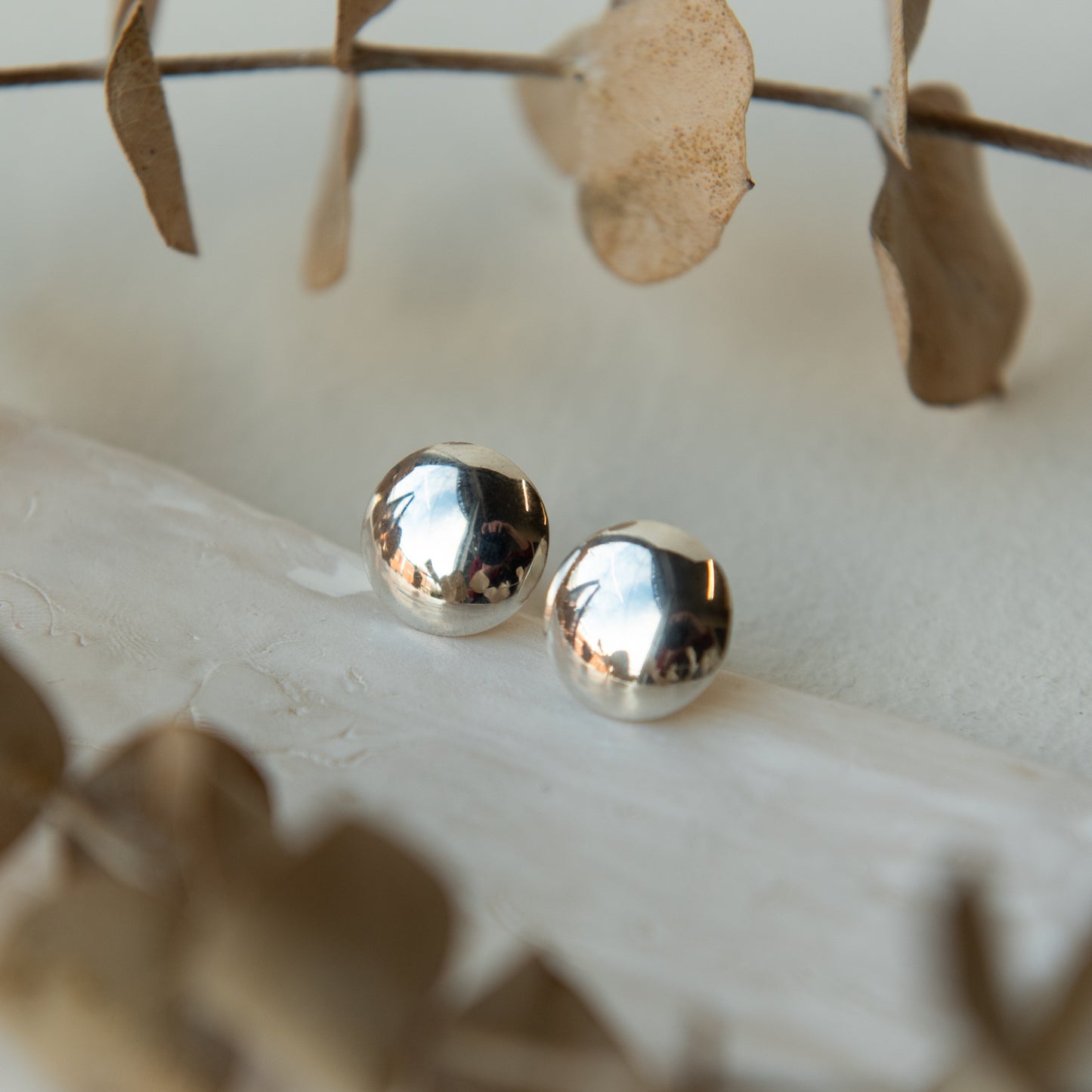 Alexandra Temple, Silver Plate Studs