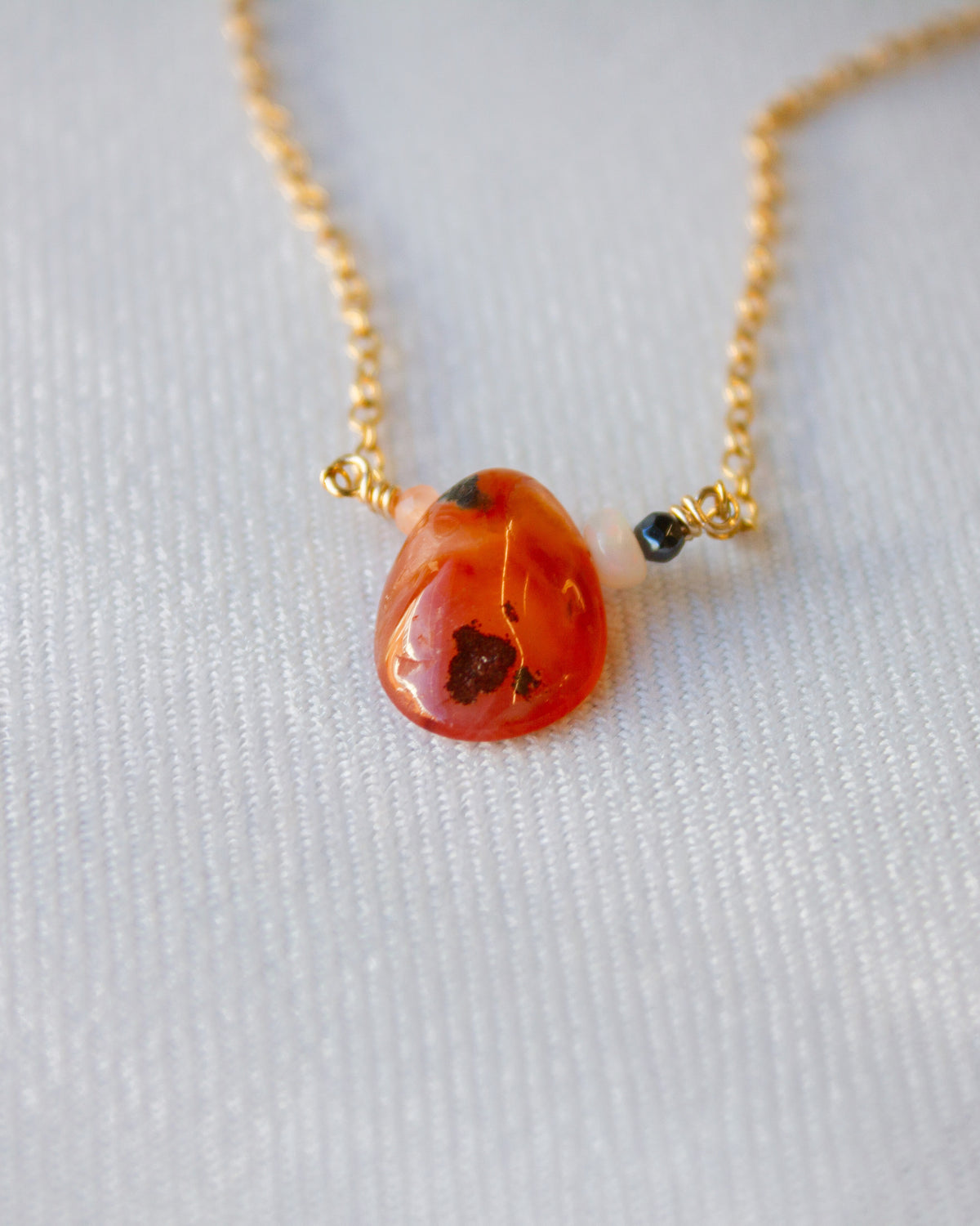 Kathryn Rebecca, Agate Gold Necklace-1