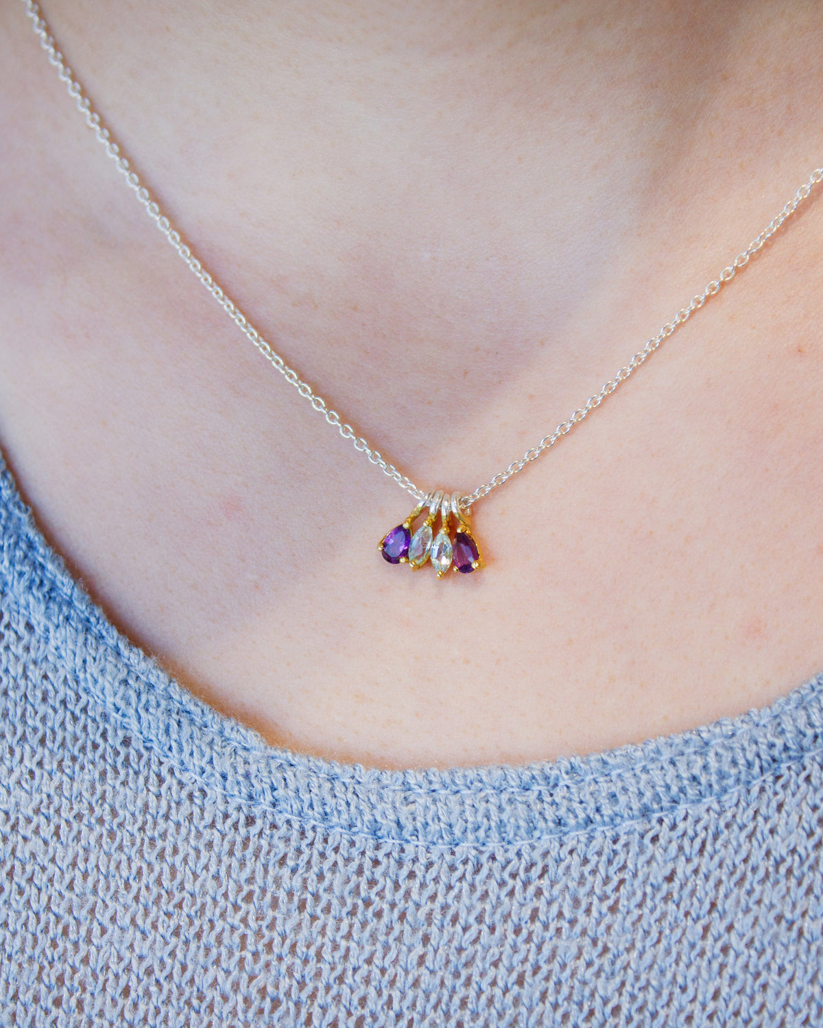 Out Designs, Amethyst Charm Necklace