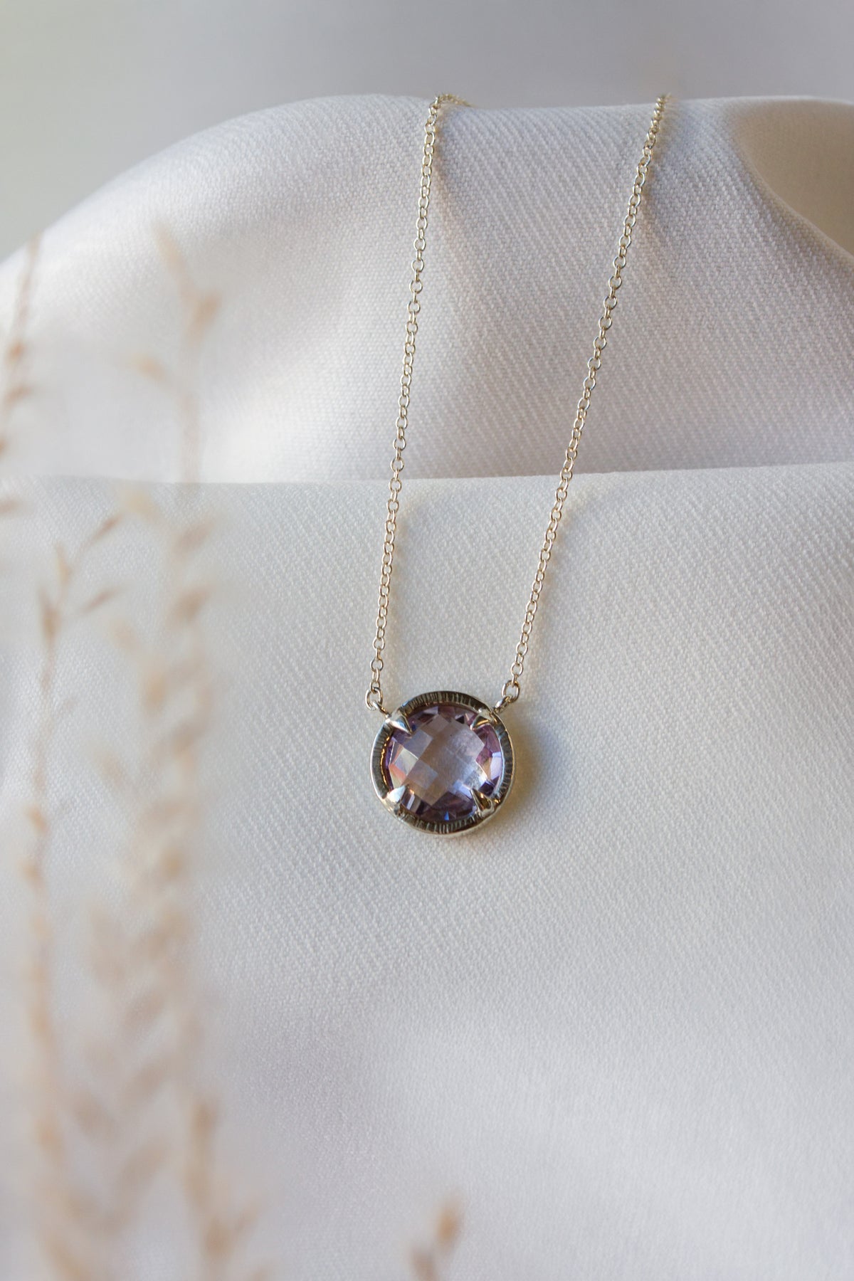 Kathryn Rebecca, Amethyst Aster Coin Necklace-1