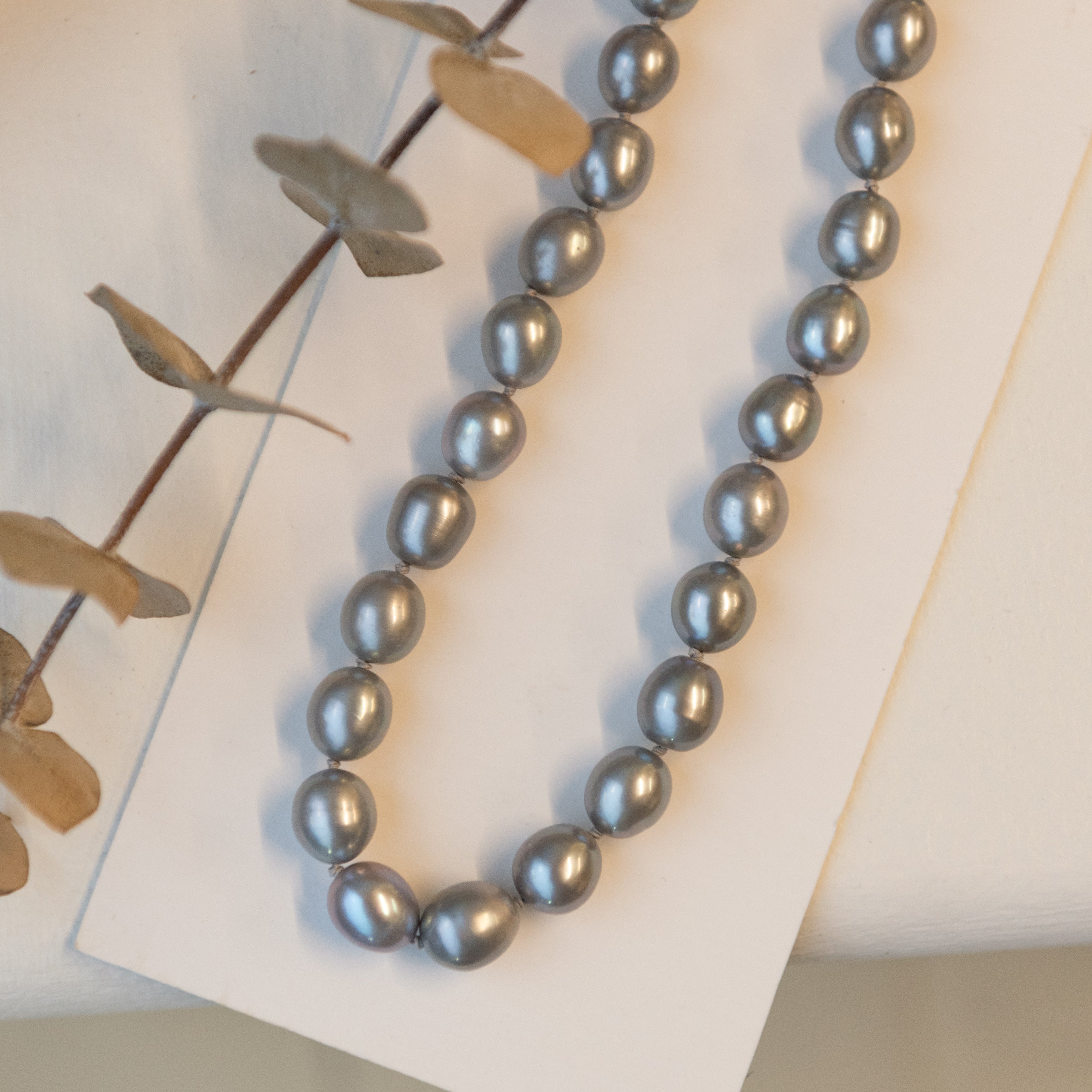Andrea Mueller, Grey Pearl Necklace