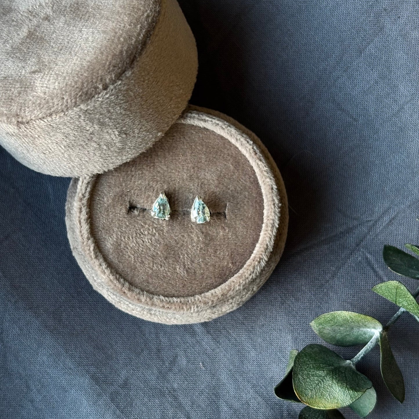 RYHN, Aquamarine Tear Studs