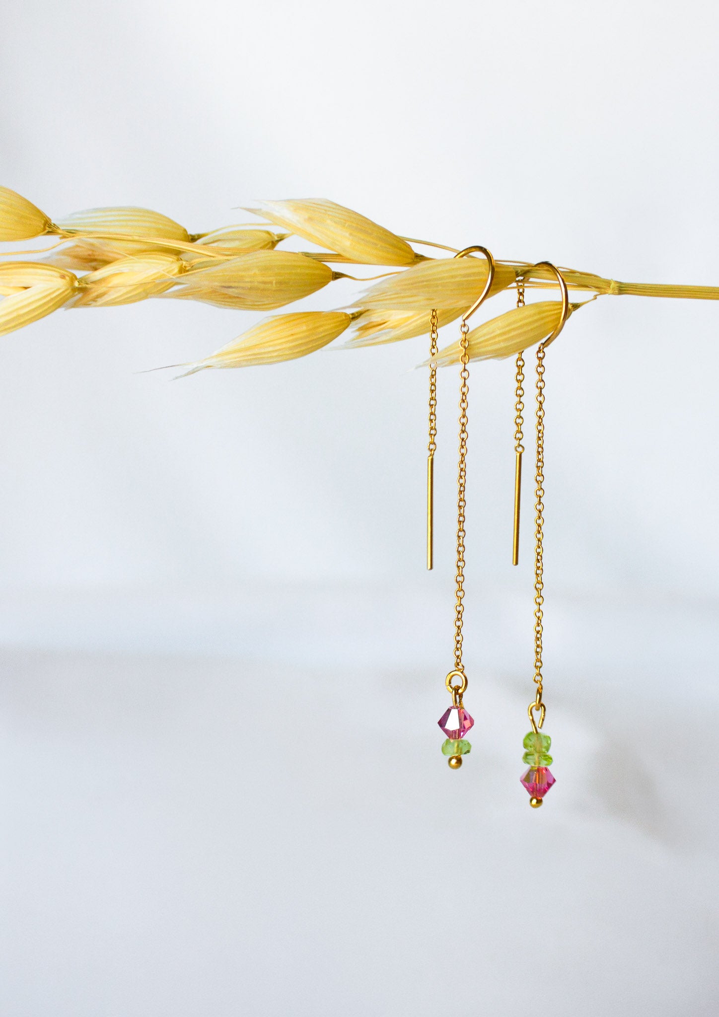 Hailey Jane, Gemstone Threader Earrings-1