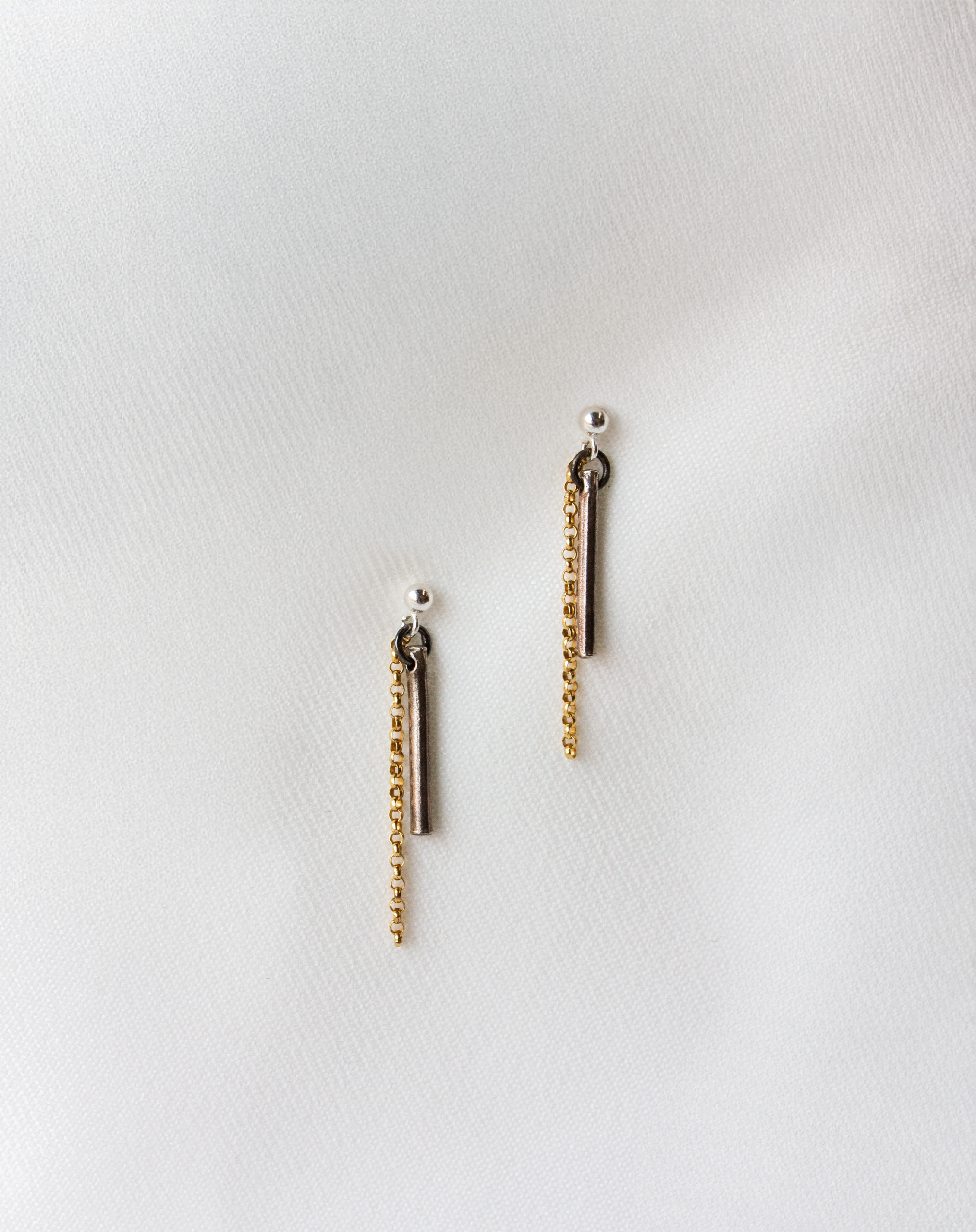 Brenda Wong, Bar and Chain Earrings-1