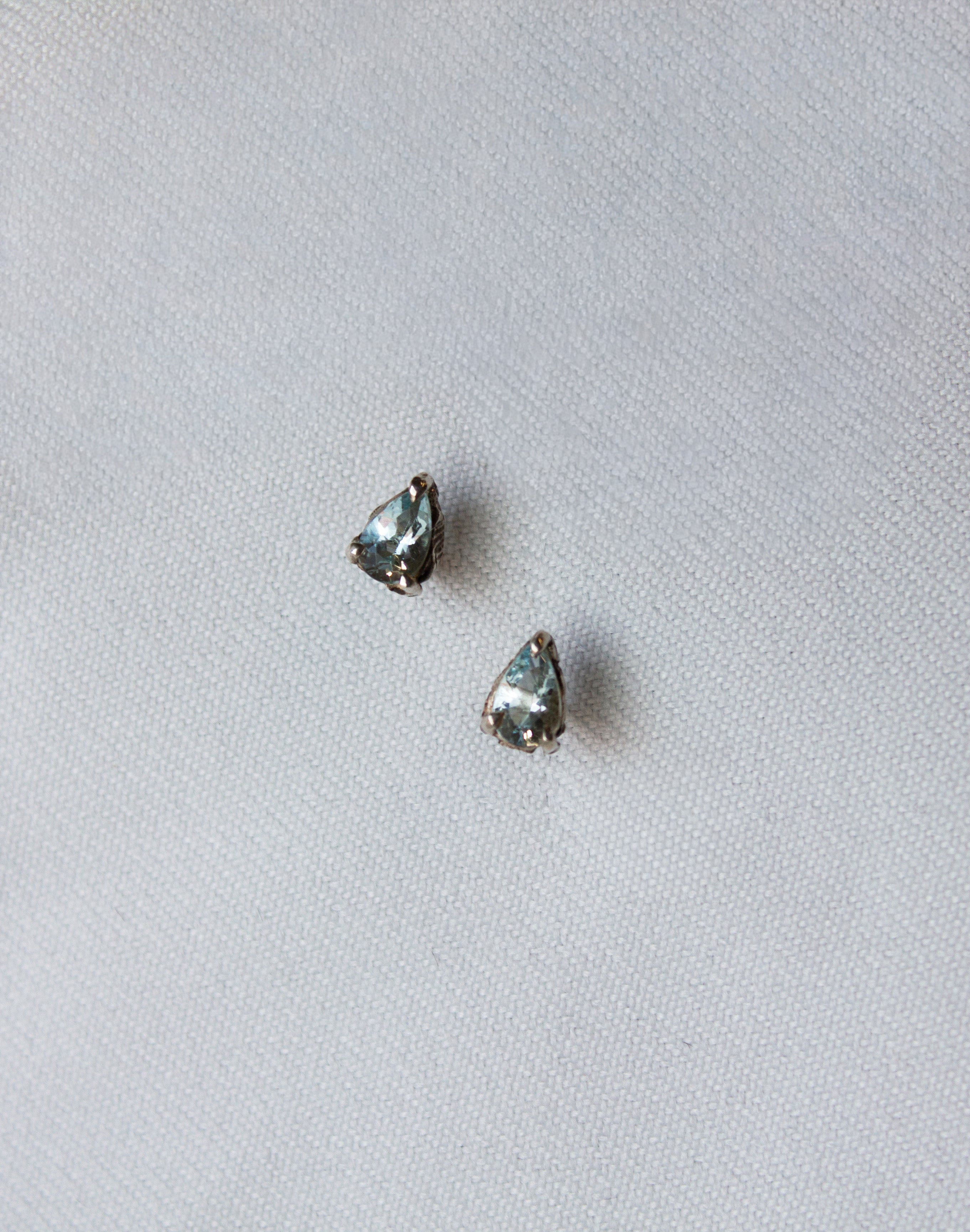 RYHN, Aquamarine Teardrop Studs-4