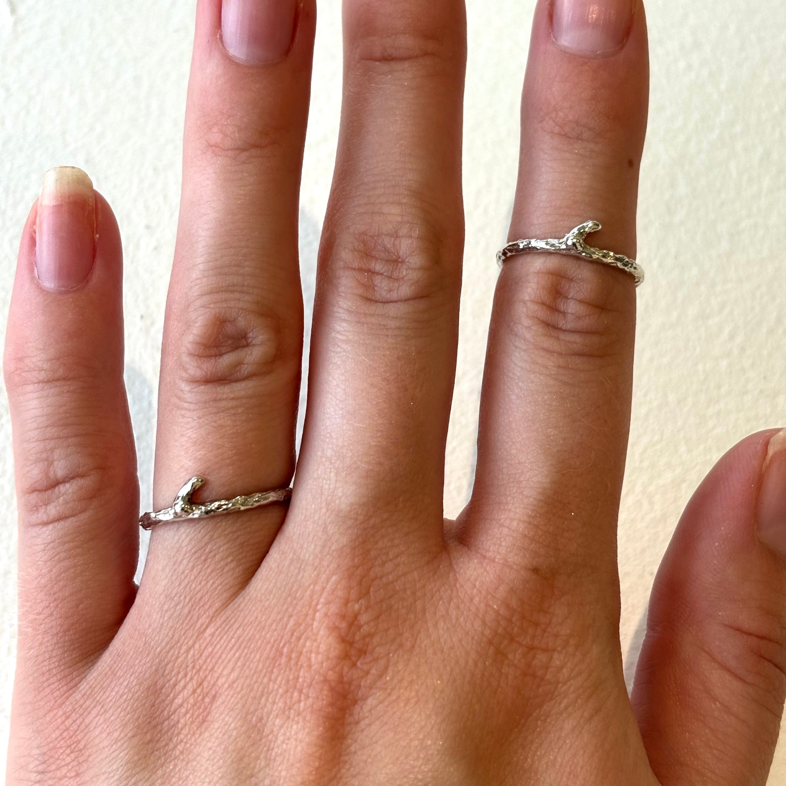 Kathryn Rebecca, Silver Stacking Branch Rings
