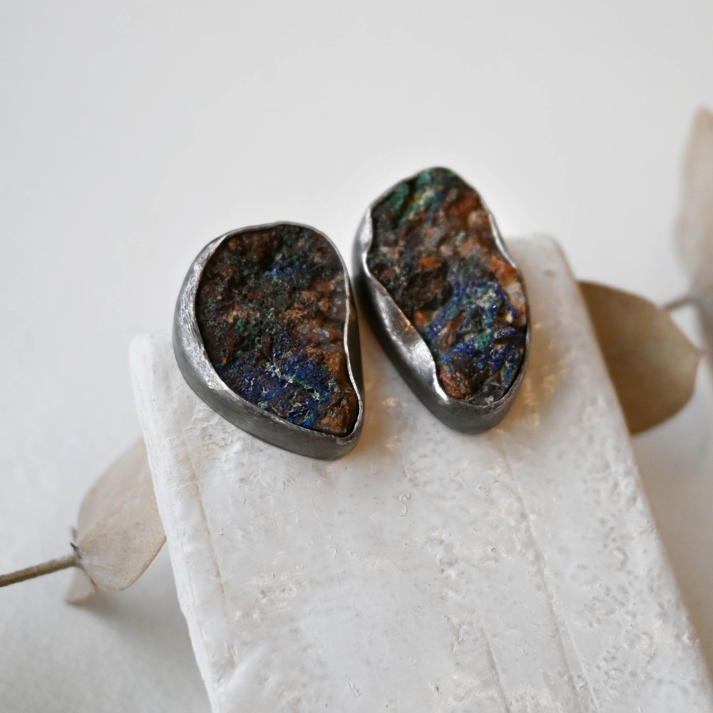 Lori Francescutti, Raw Azurite Studs