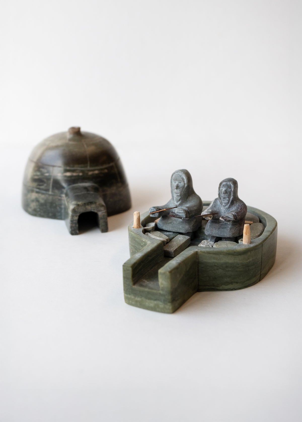 Family Inside Igloo, John Ohokak (Inuit, Kugluktuk)
