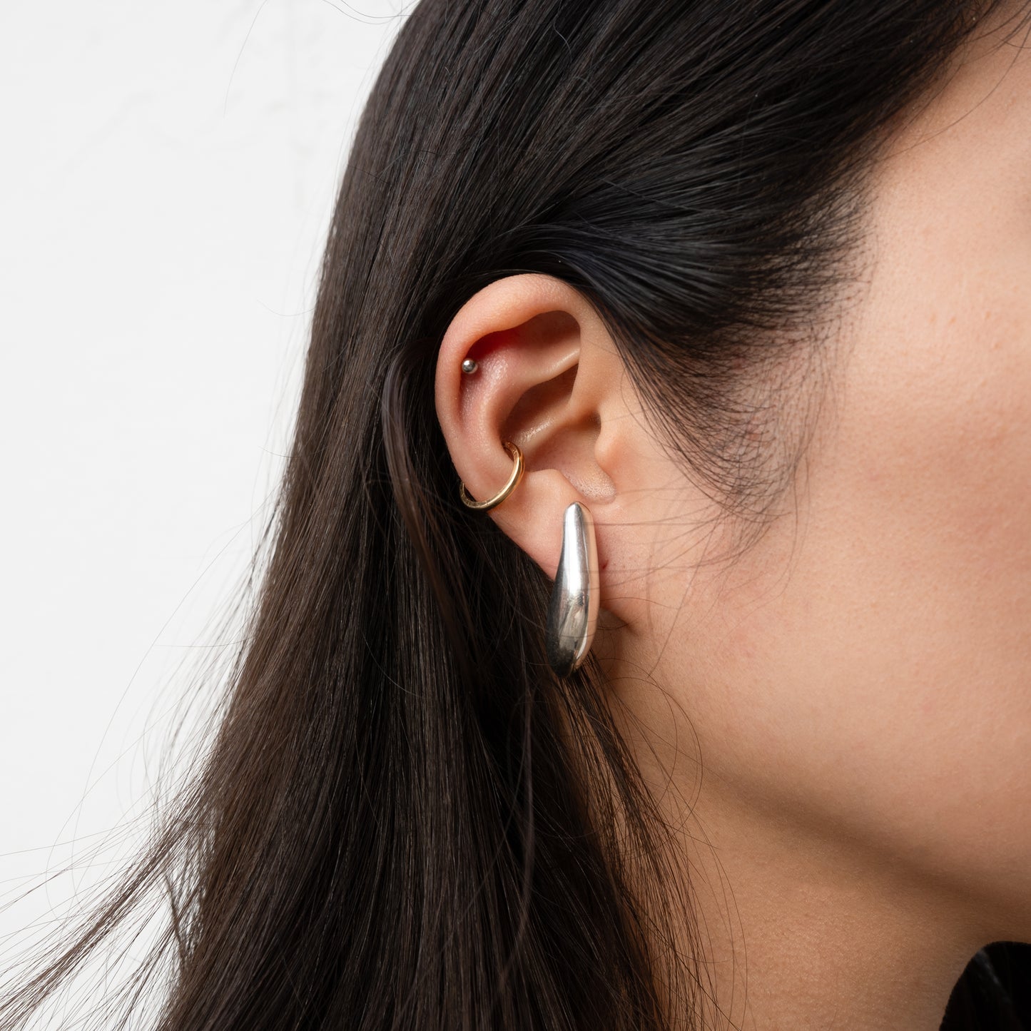 Alexandra Temple, Silver Drop Earrings