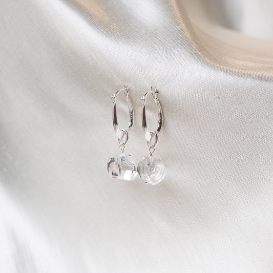 Brenda Wong, Gemstone Oval Loop Earrings