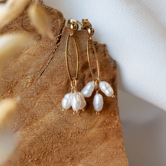 Brenda Wong, Seed Pearl Bouquet Earrings