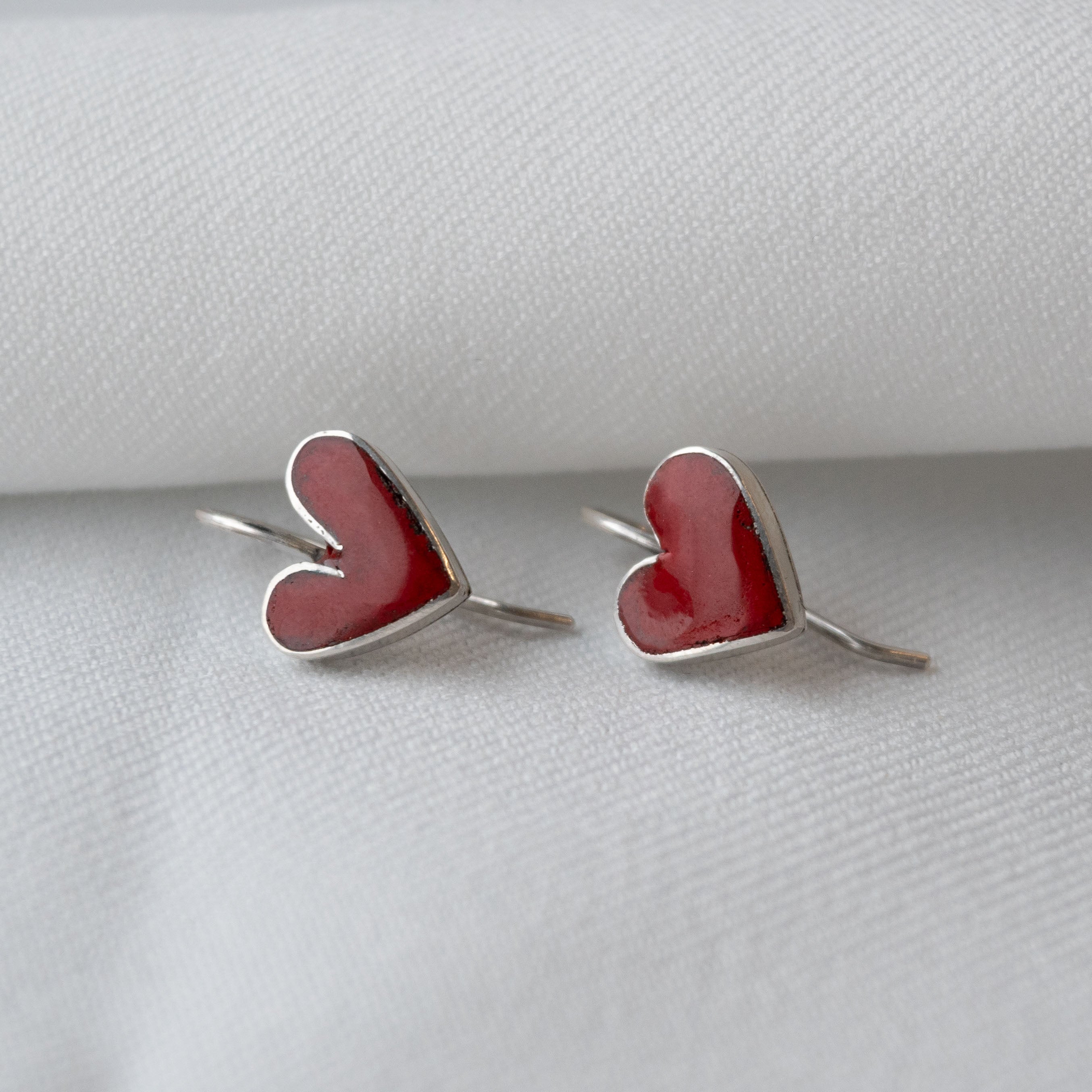 Galili Ellis, Enamel Heart Earrings-4