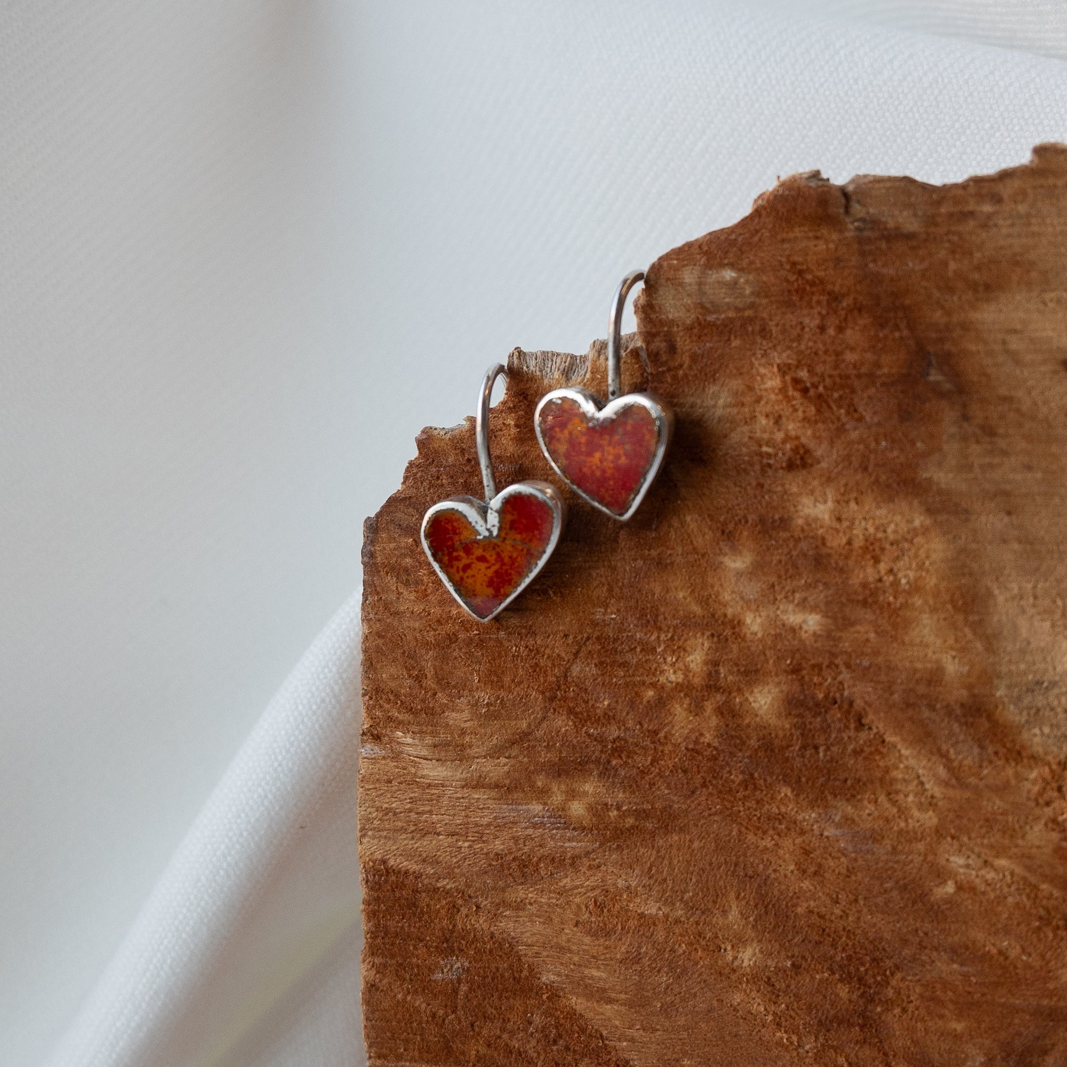 Galili Ellis, Enamel Heart Earrings-5