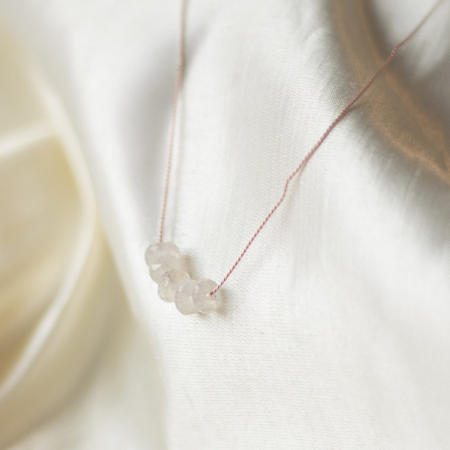 Kathryn Rebecca, Gemstones on Silk Cord Necklace