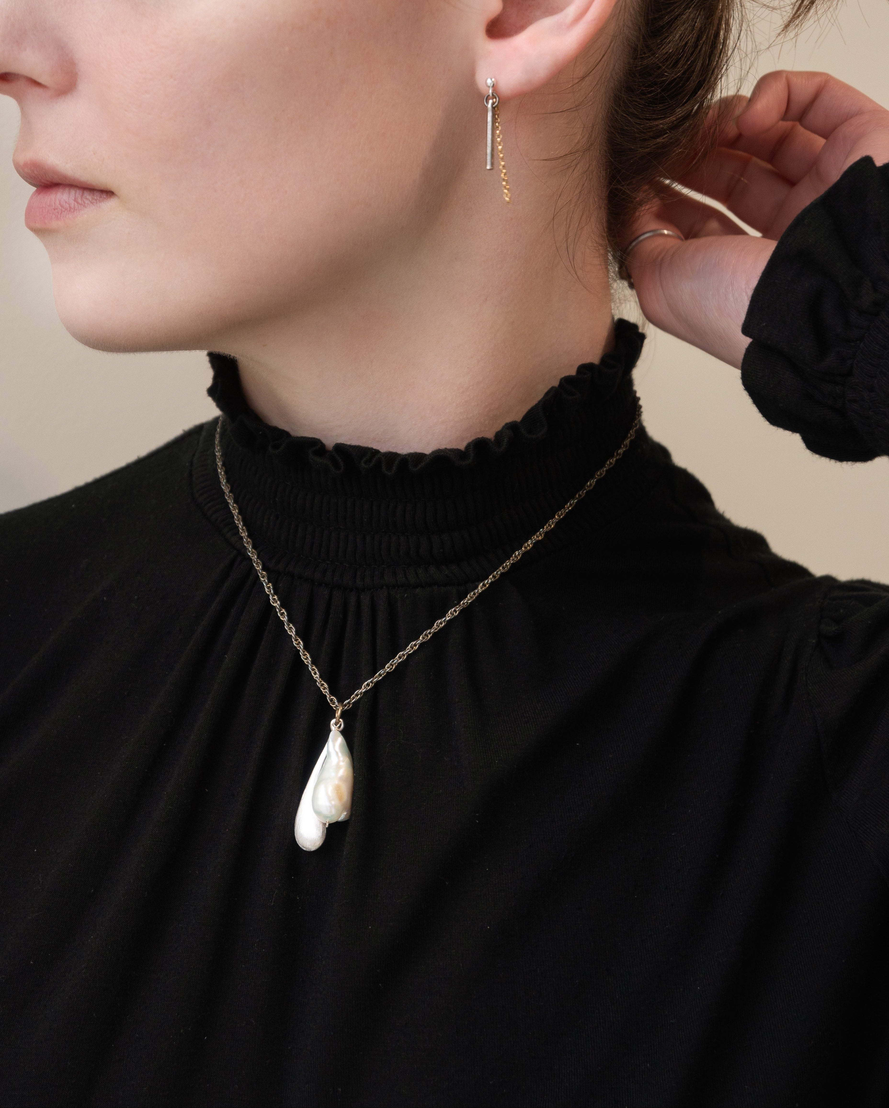 Brenda Wong, Bar and Chain Earrings-4