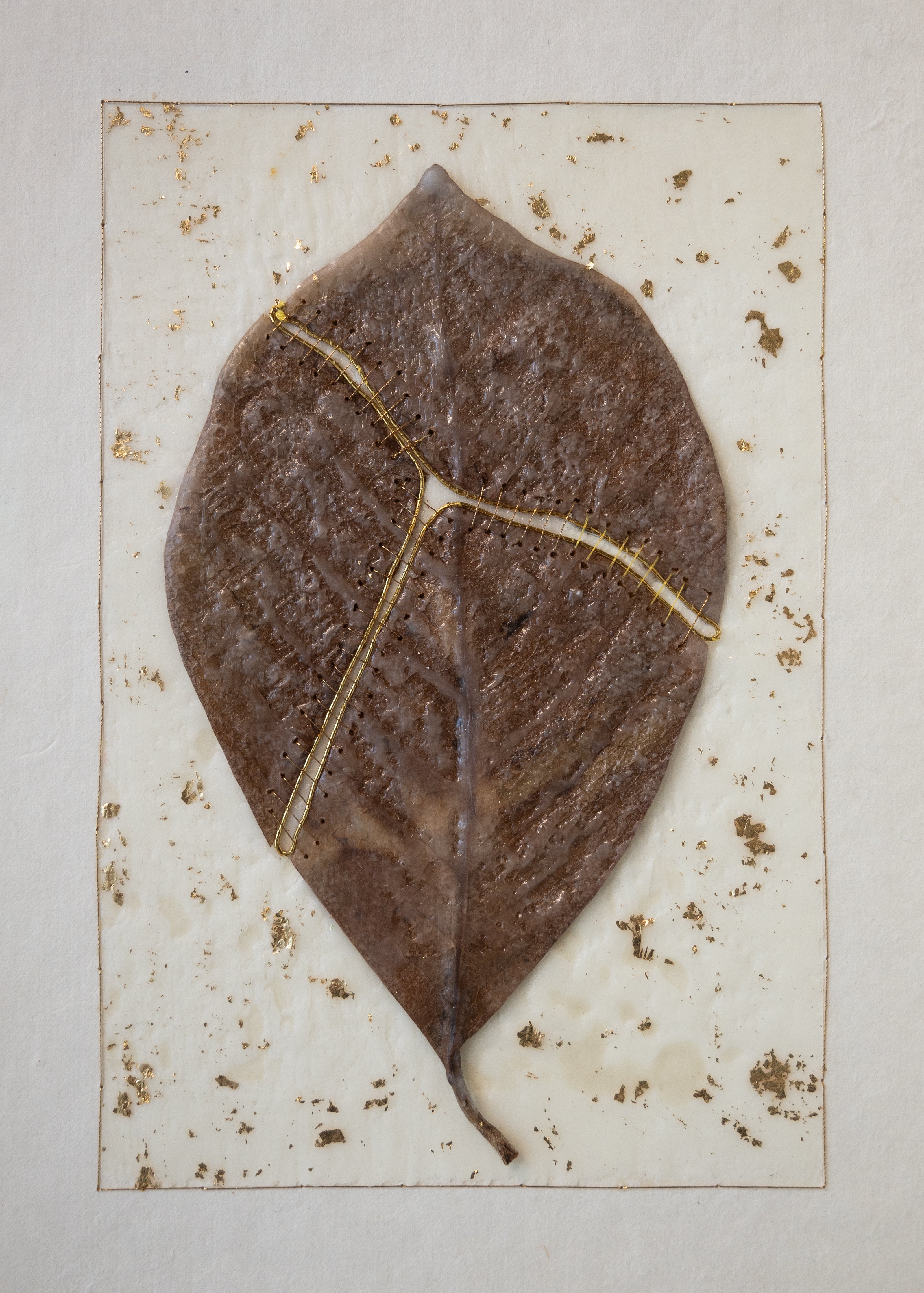 Ava Roth, Kinsugi Magnolia Leaf-3