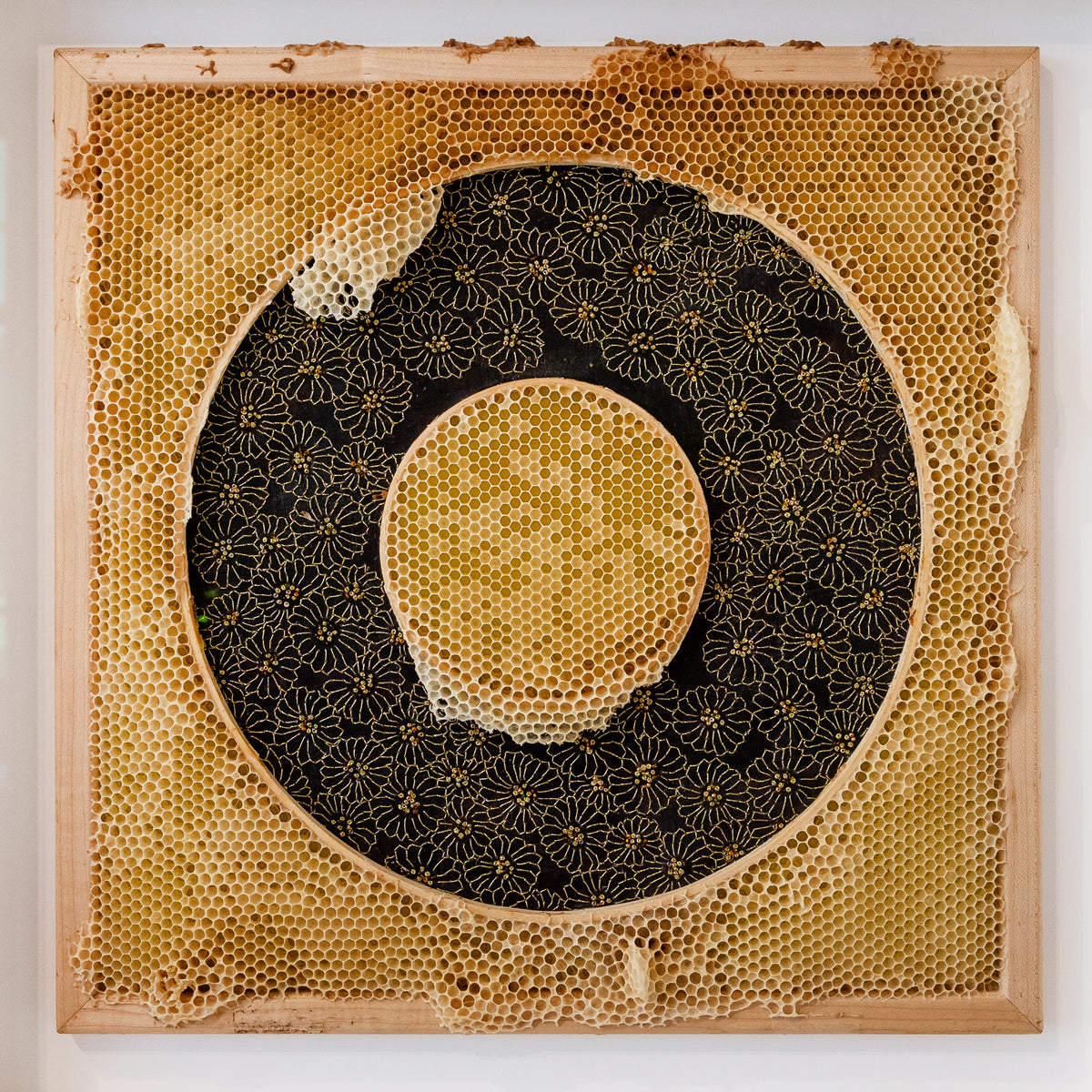 Ava Roth, Gold Flowers, Embroidered-5