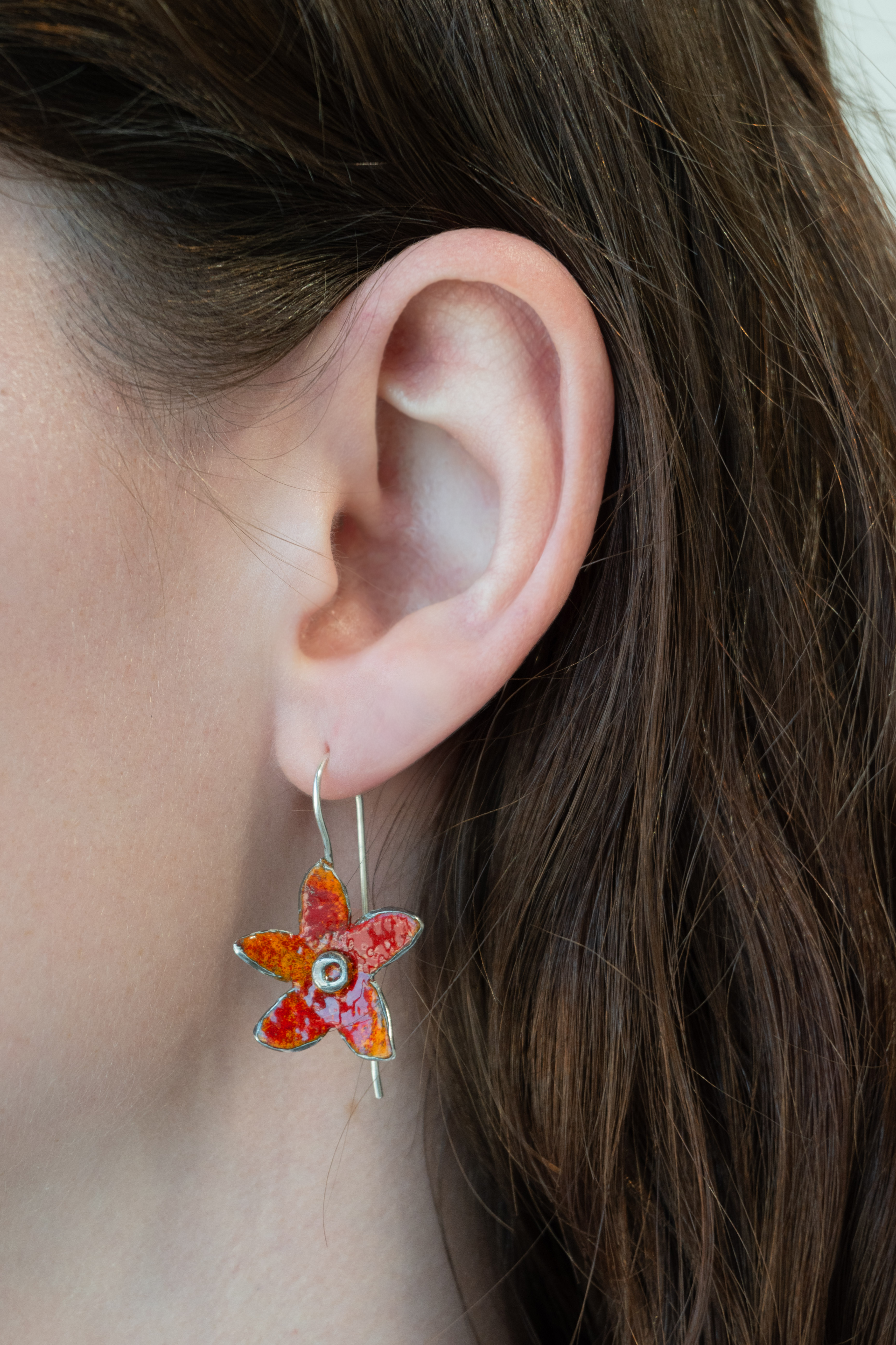 Galili Ellis, Enamel Flower Earrings-2