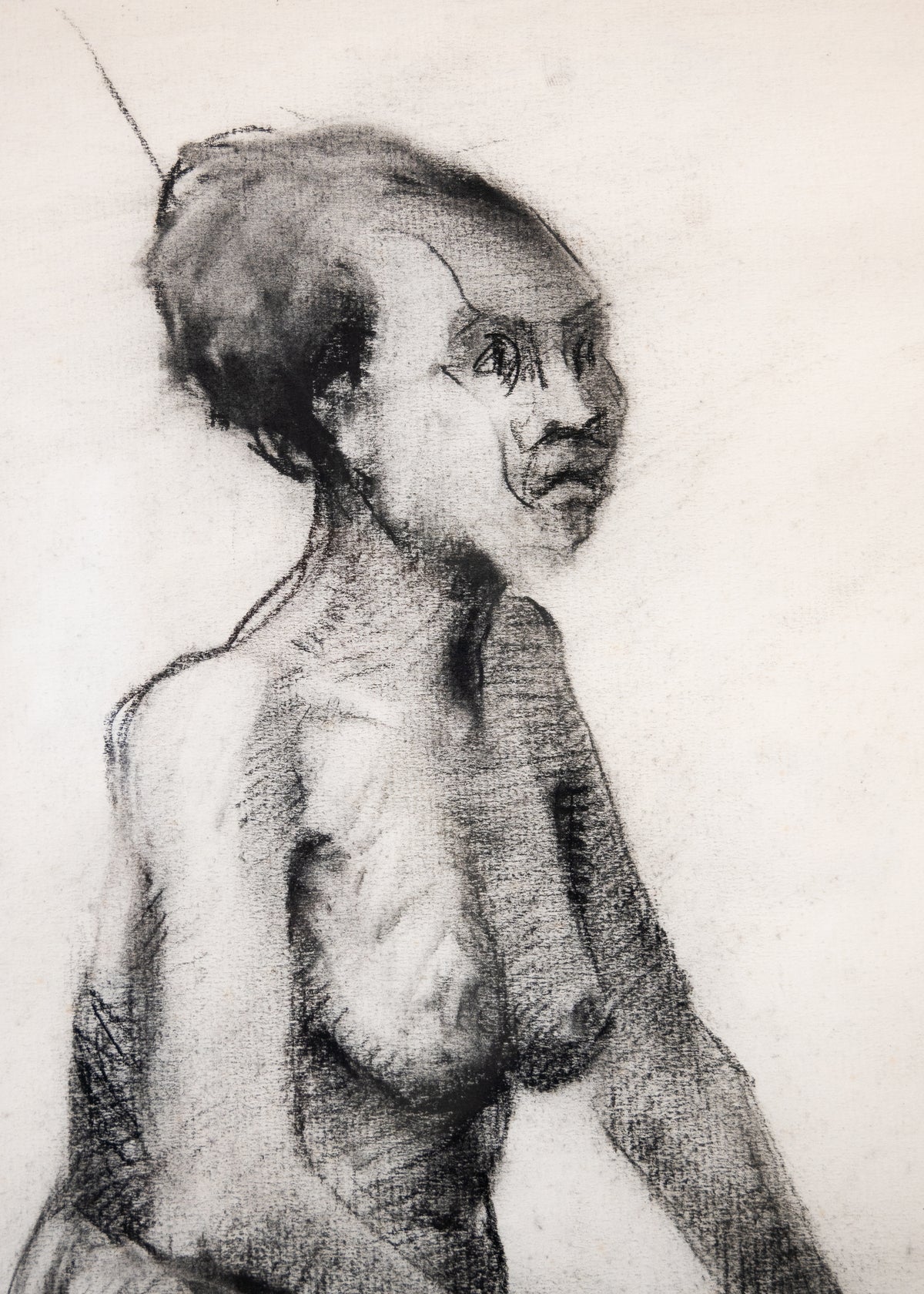ACQUIRED | James Boyd, Female ASL Sketch Charcoal-3