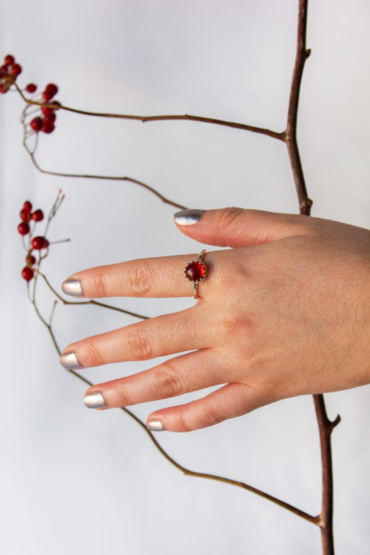 Kathryn Rebecca, Crown Jewel Garnet Ring-2