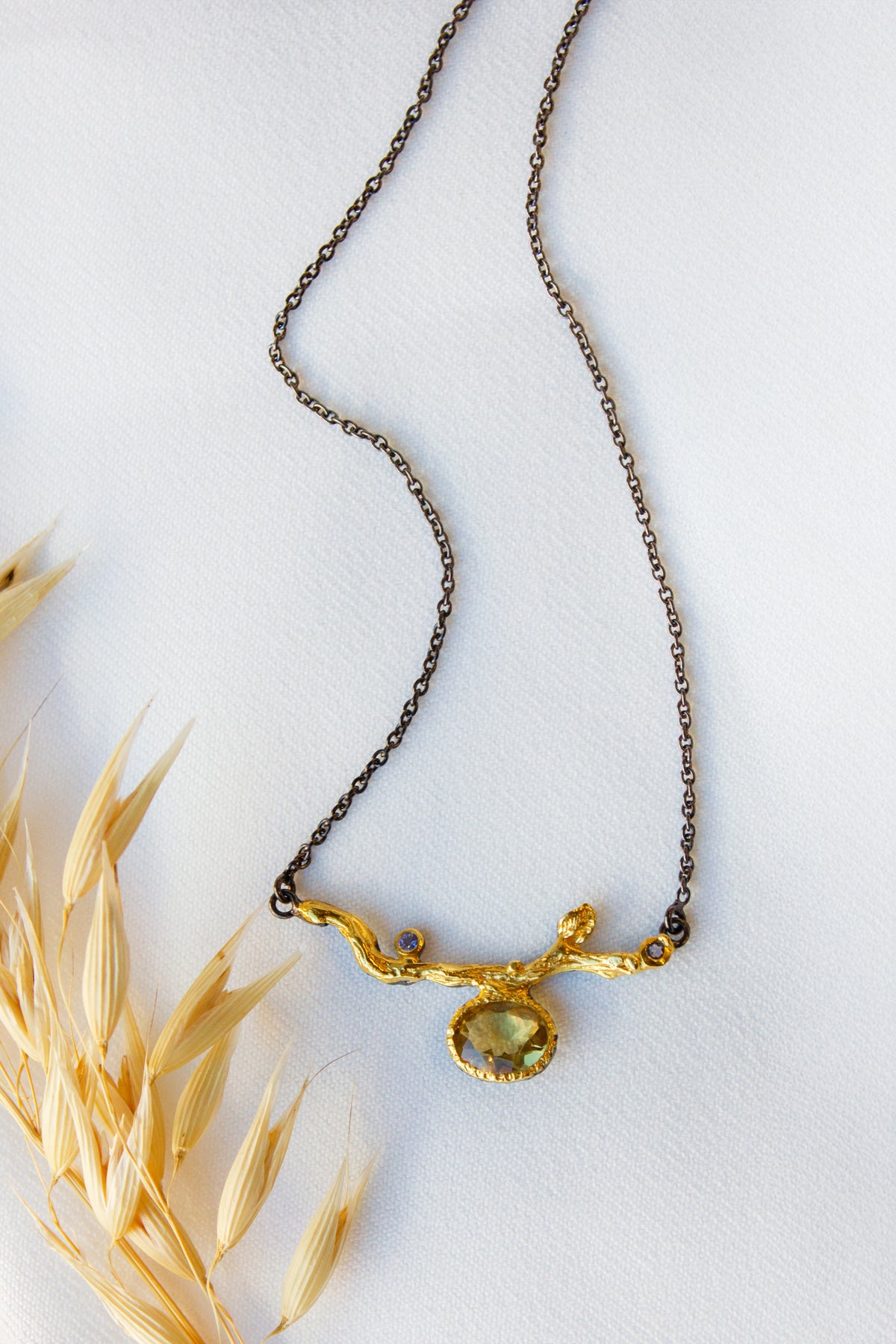 Out Designs, Gold Citrine Necklace-3