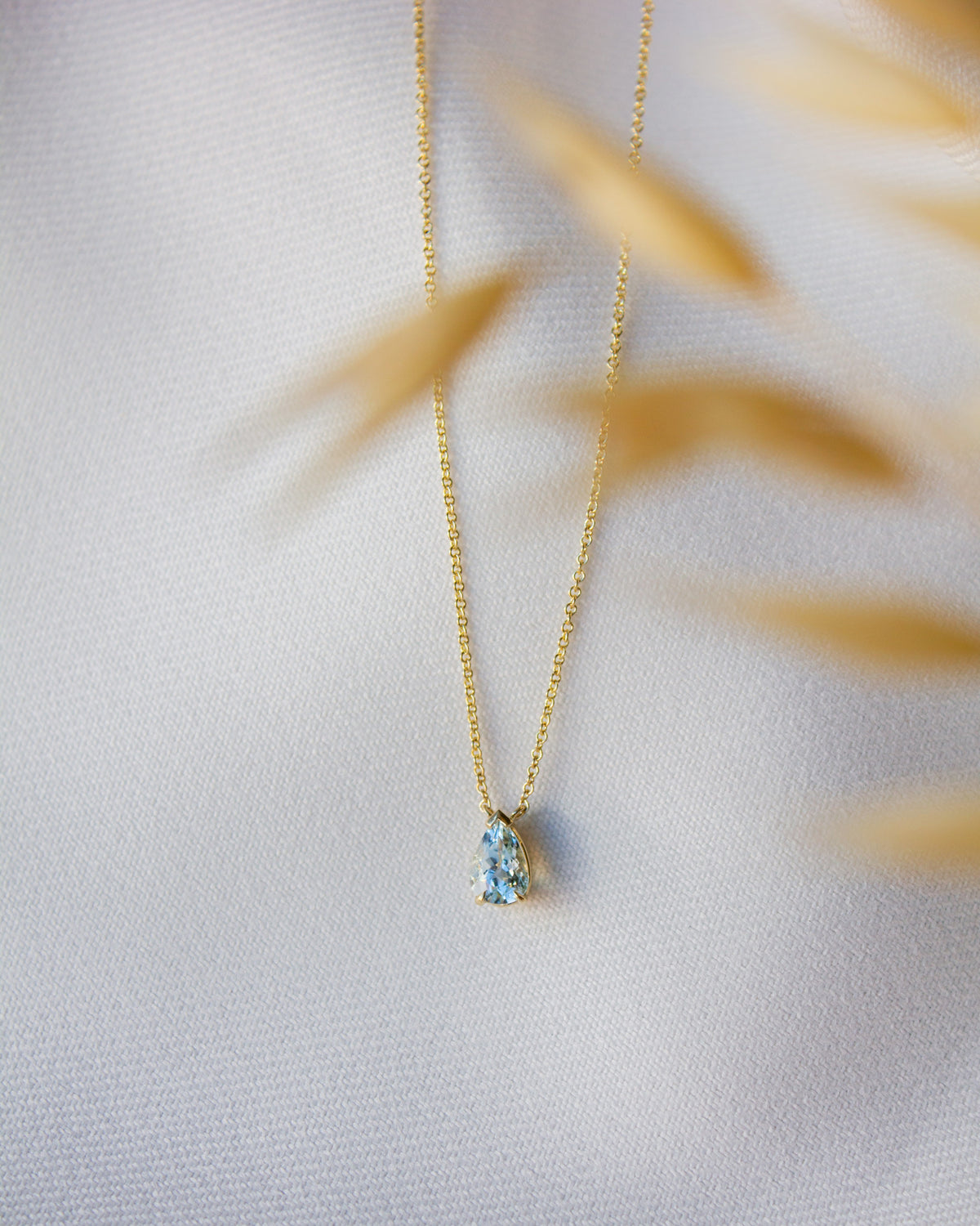 Kathryn Rebecca, Gold Aquamarine Necklace