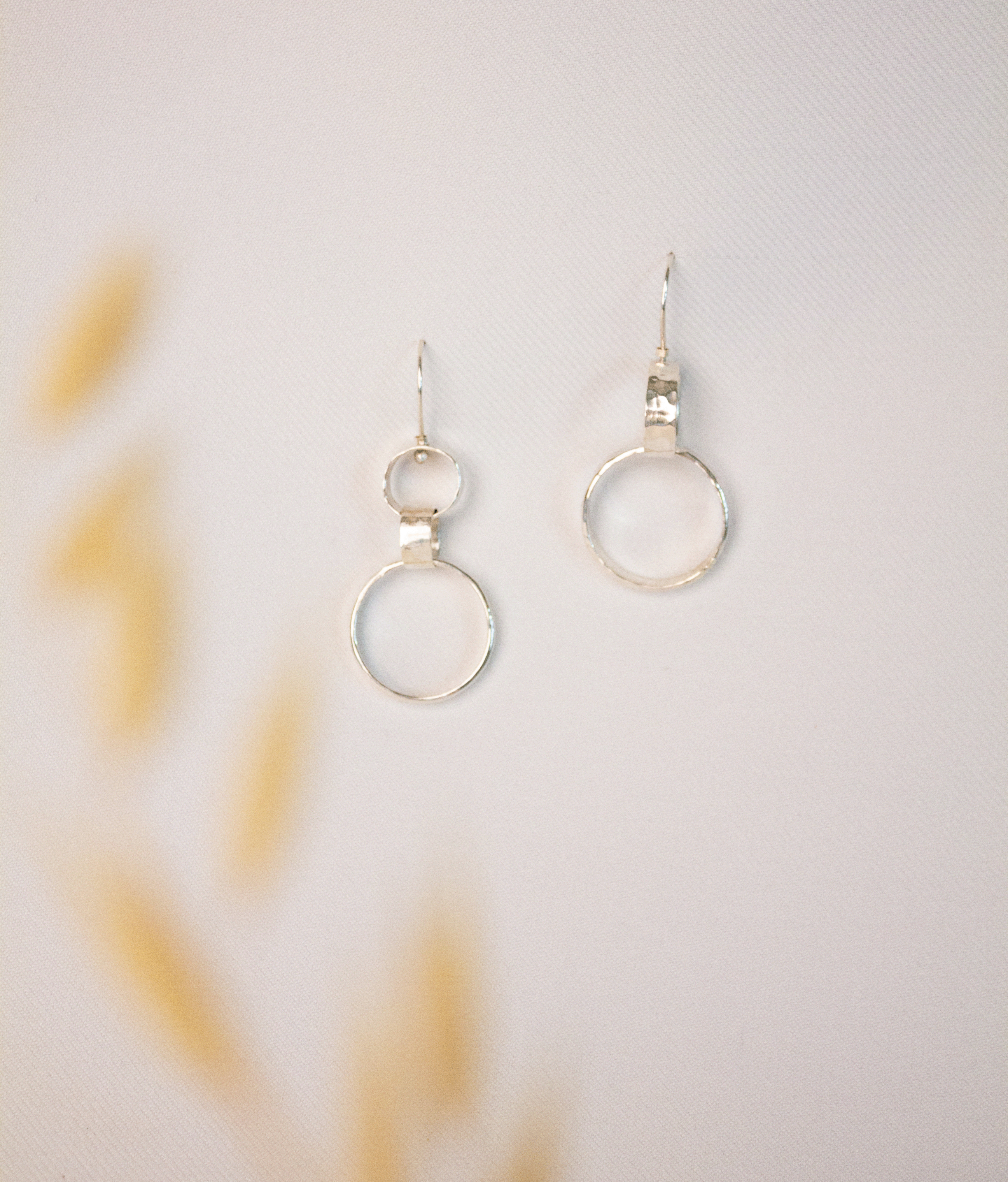 Galili Ellis, Hammered Two & Three Earrings-1
