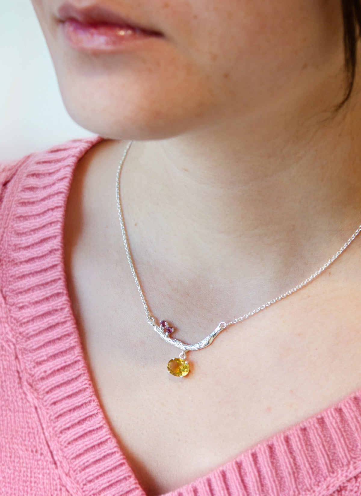 Out Designs, Hanging Citrine Necklace