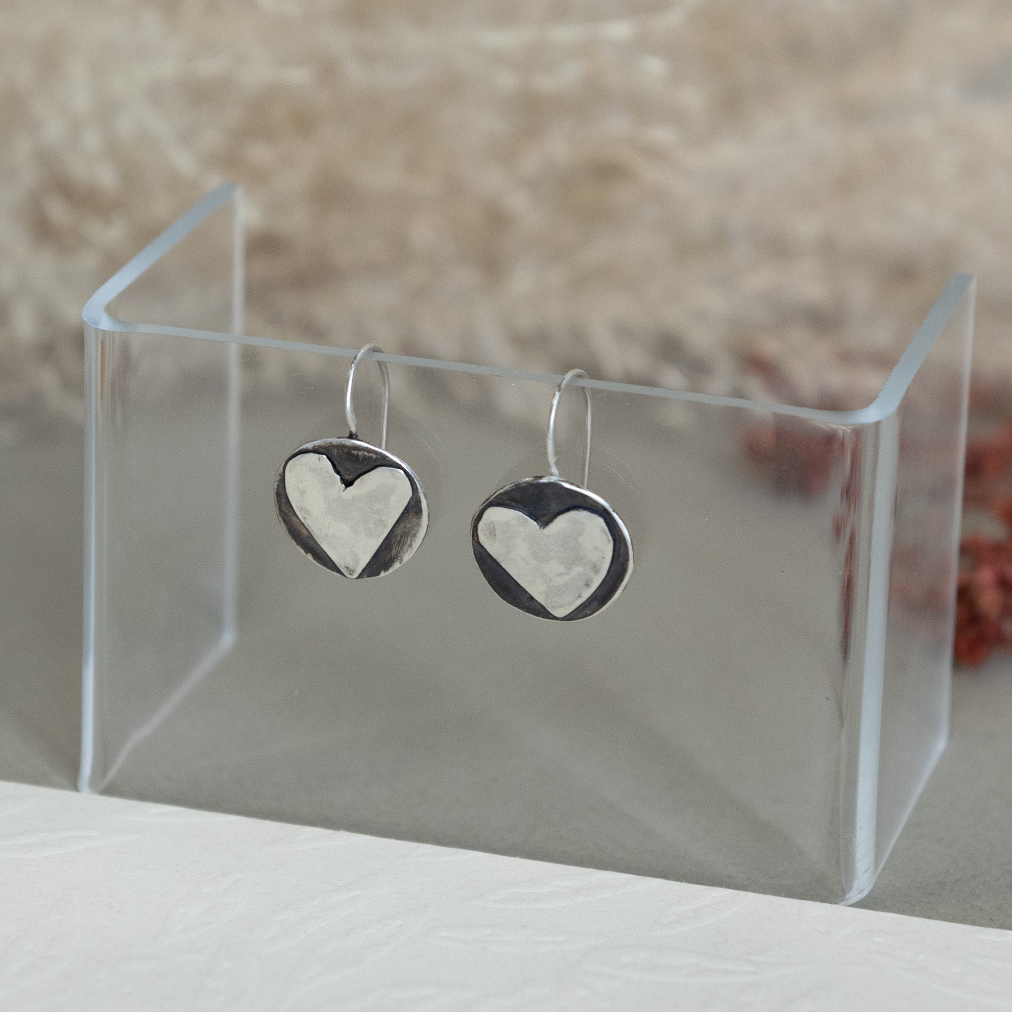 Galili Ellis, Silver Heart Earrings