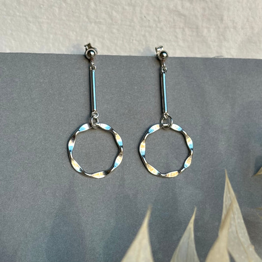 Brenda Wong, Silver Hexagon Earrings