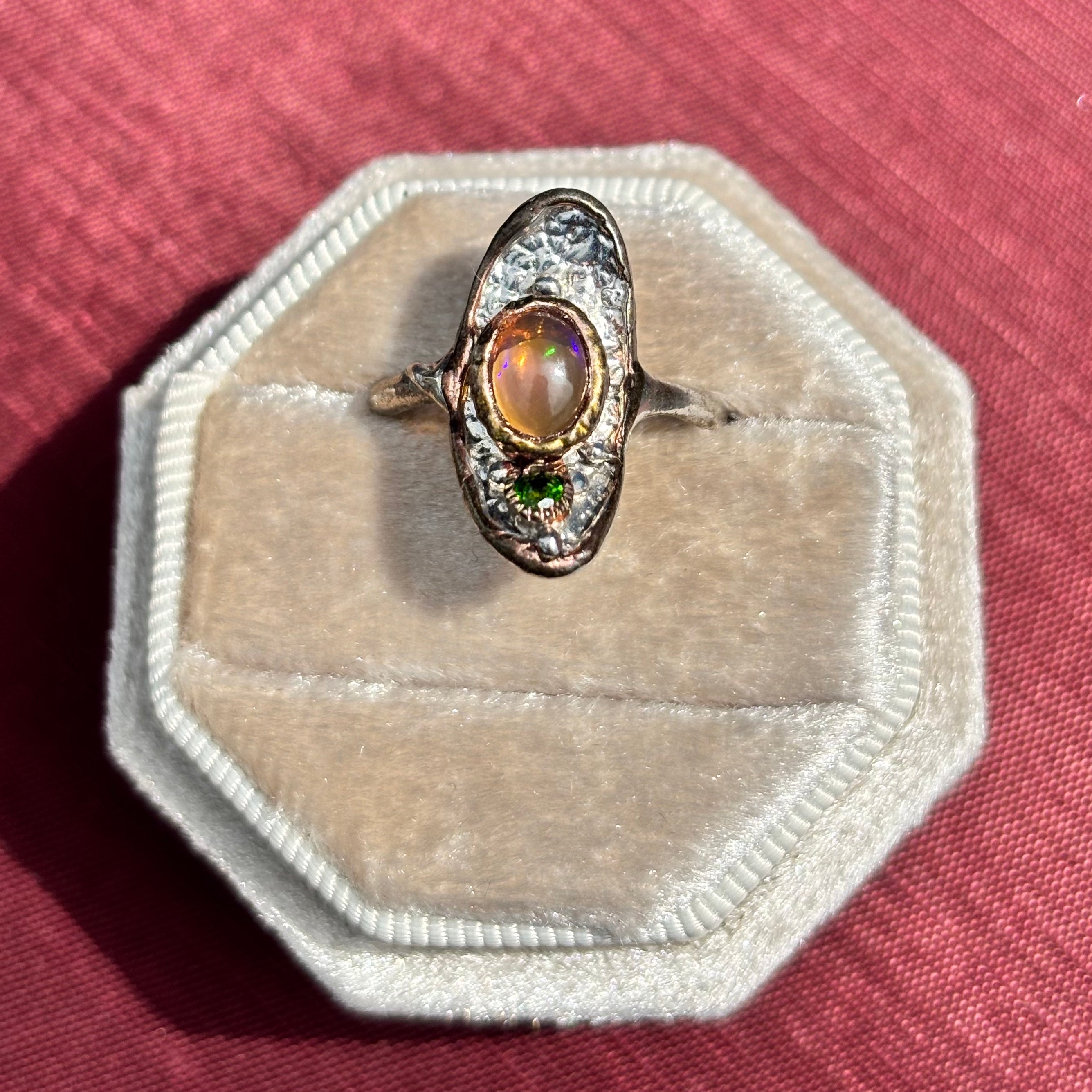 Out Designs, Golden Precious Opal Ring