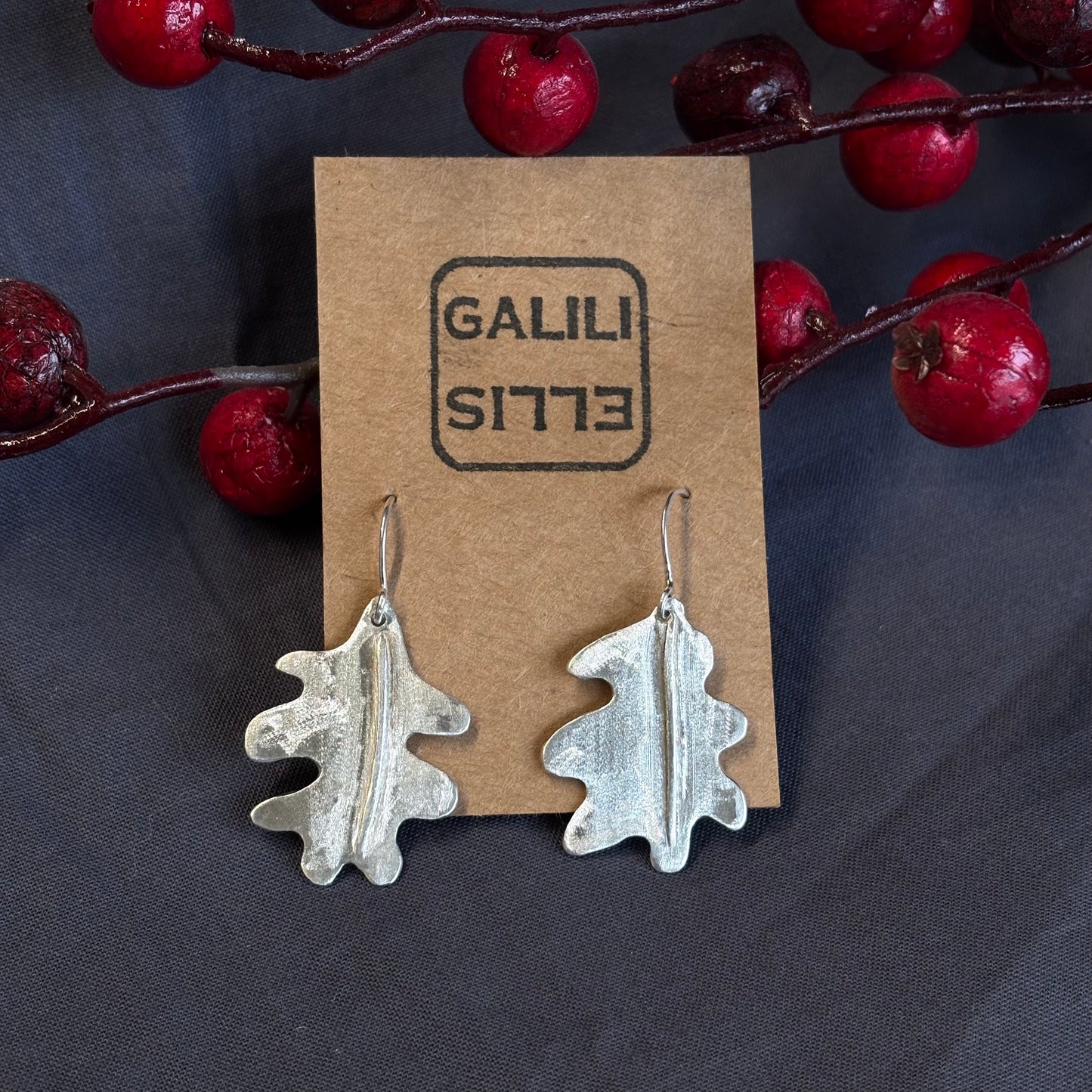 Galili Ellis, Oak Leaf Earrings