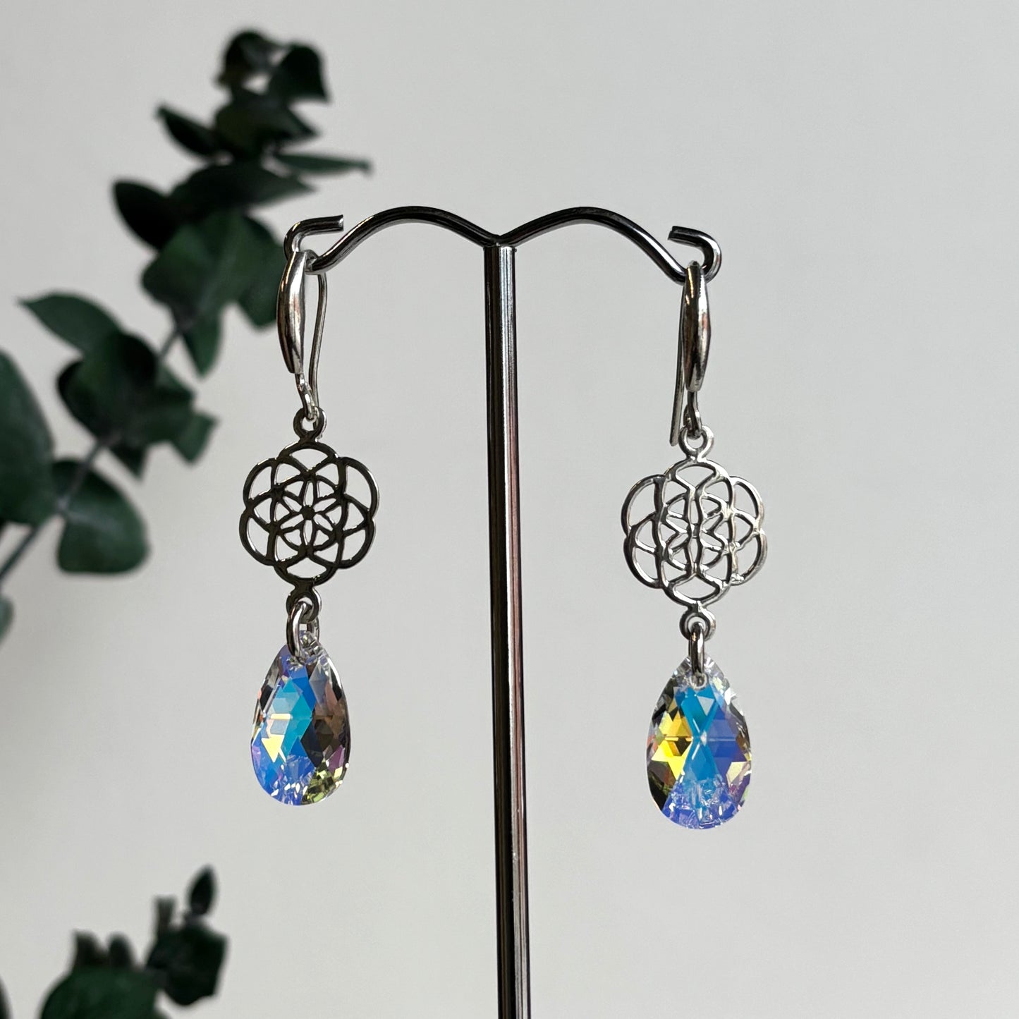 Alexandra Temple, Mandala Swarovski Earrings