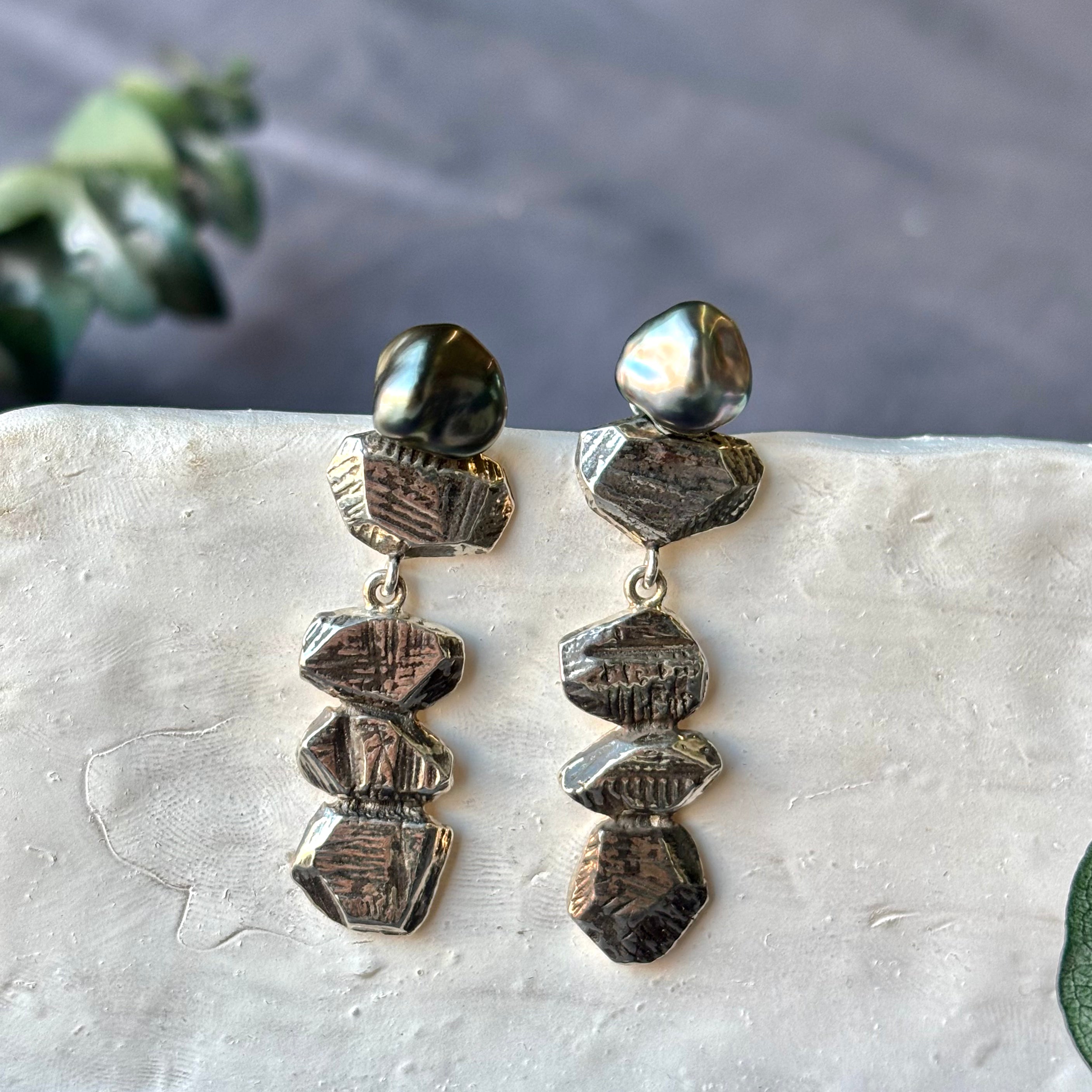 RYHN, Keshi Stone Drop Earrings