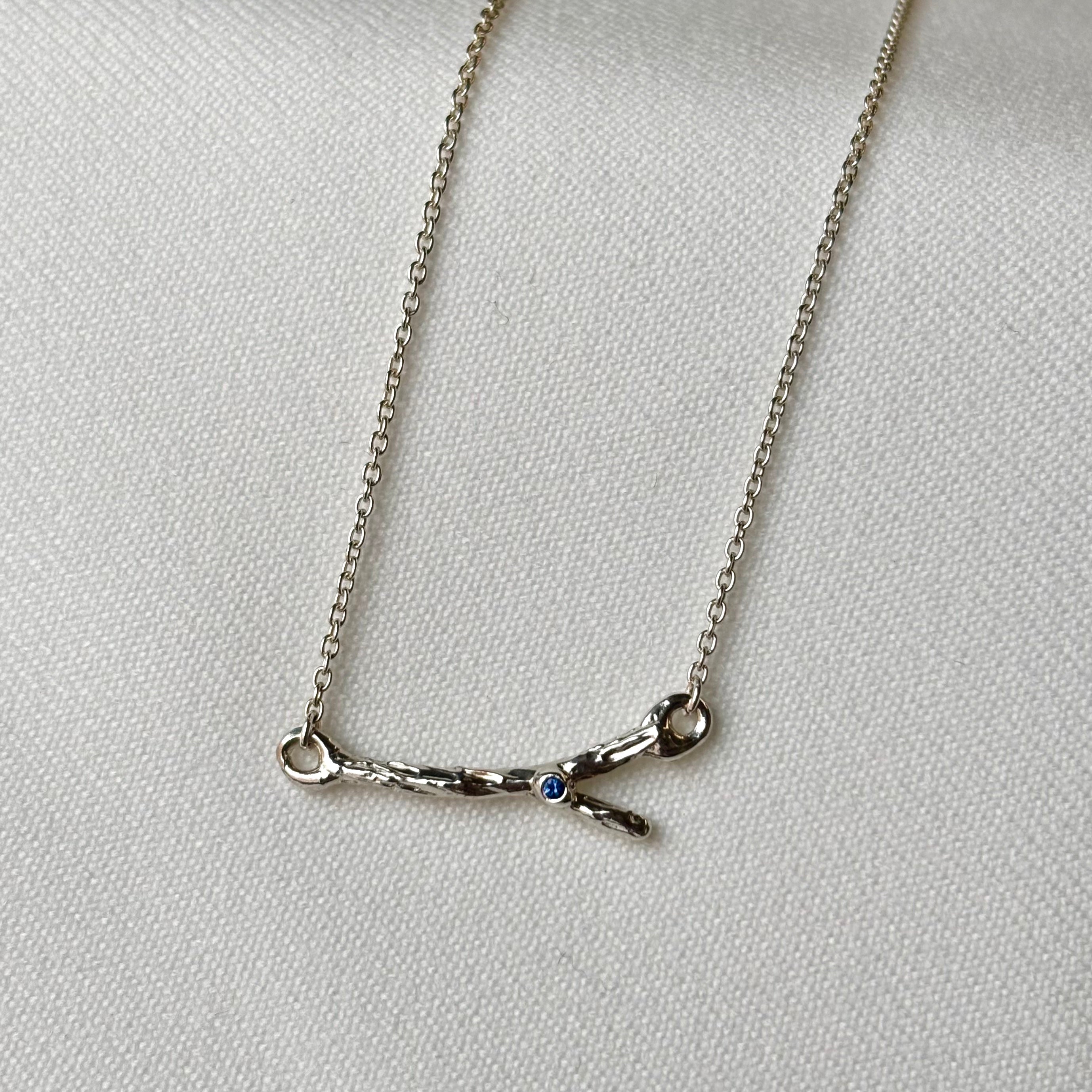 Kathryn Rebecca, Delicate Branch Sapphire Necklace