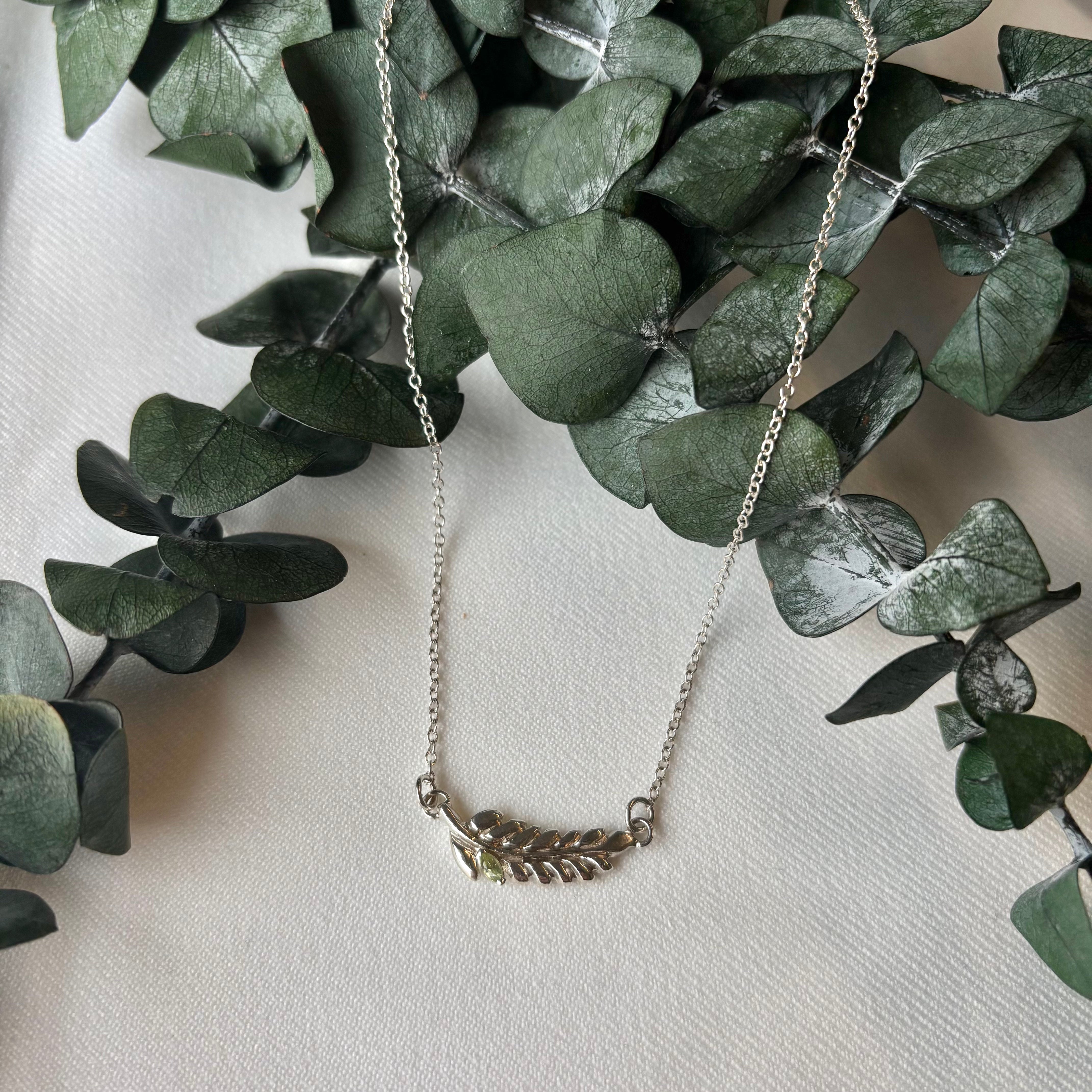 Kathryn Rebecca, Peridot Fern Necklace